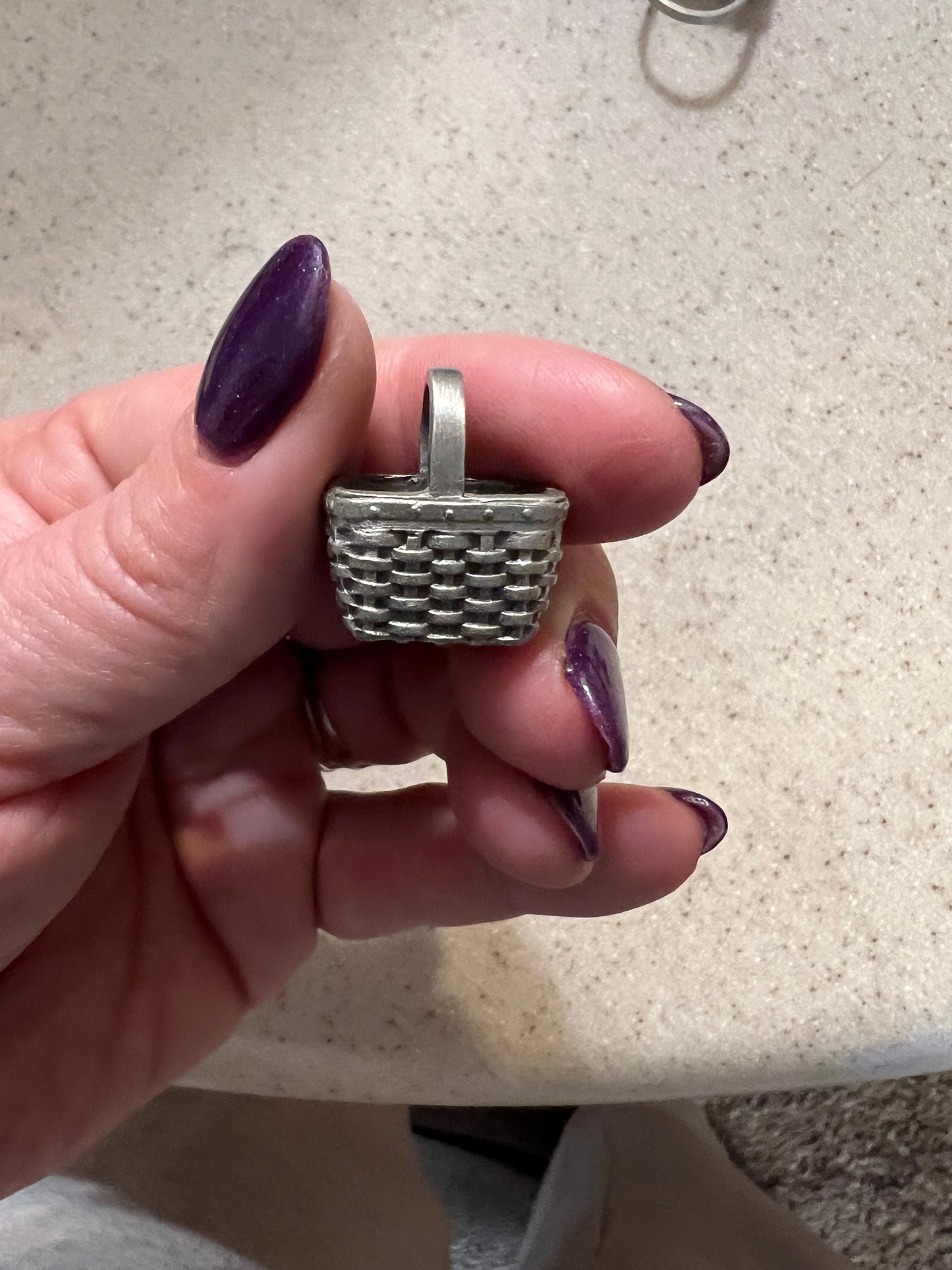 Longaberger pewter basket