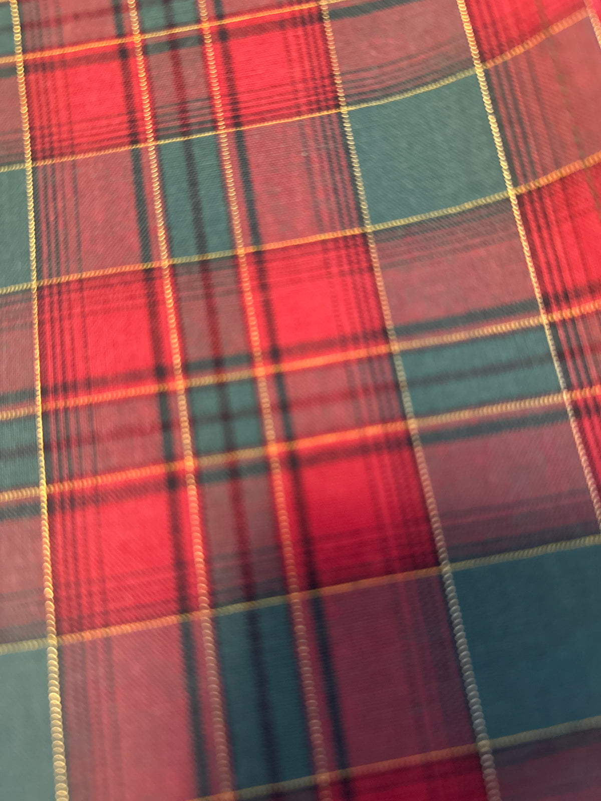 Longaberger napkin in evergreen plaid