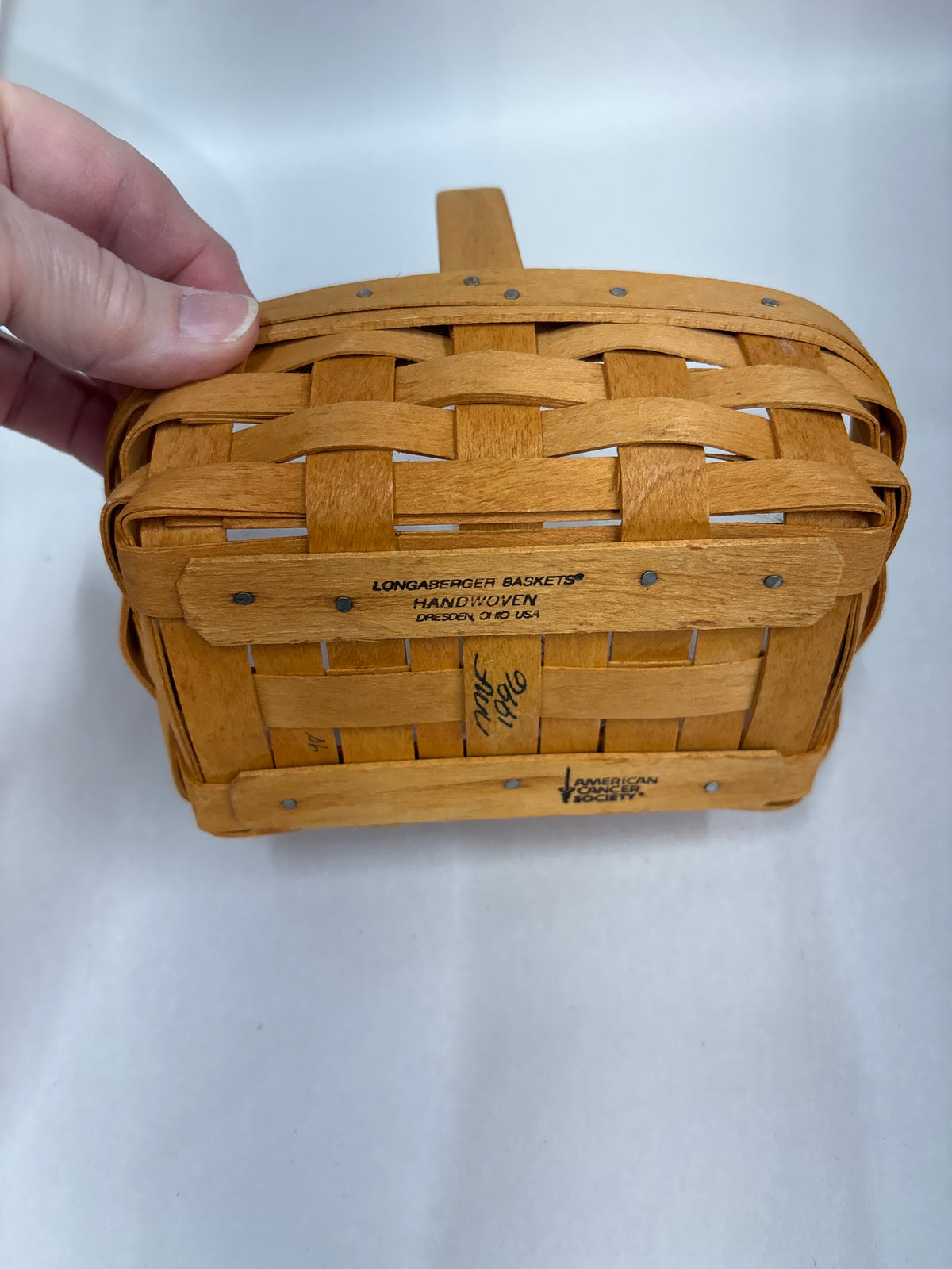 Longaberger 1996 Horizon of Hope Basket with Protector