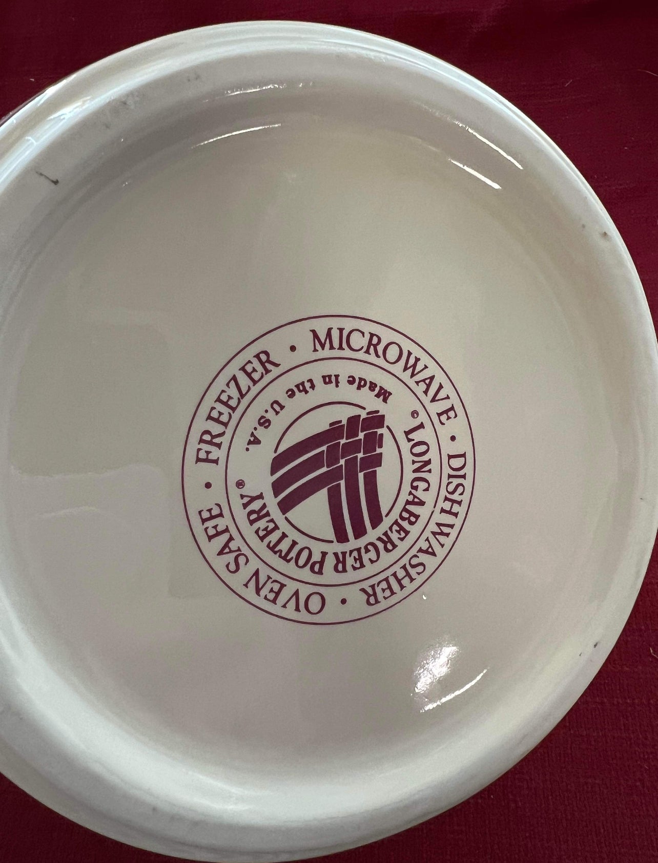 Longaberger cookie jar traditional red