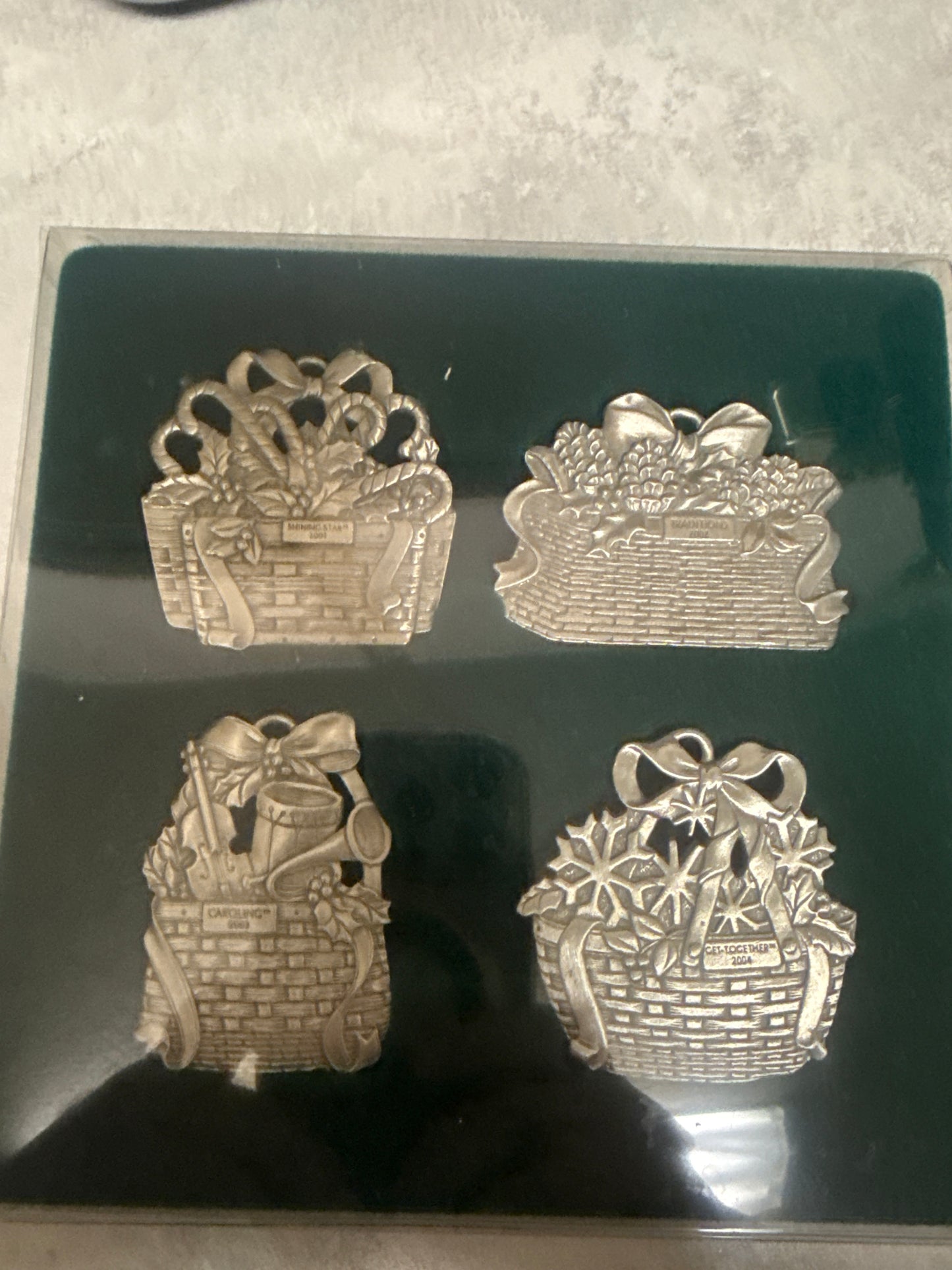 Longaberger pewter ornaments