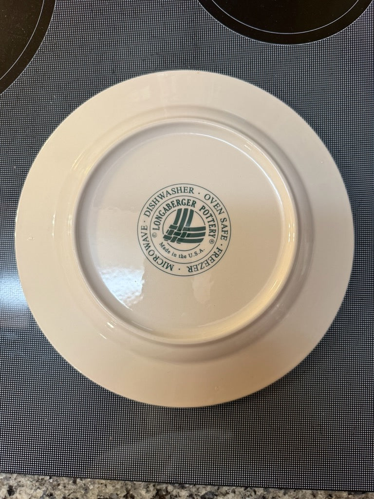Longaberger ivory dinner plate (china)