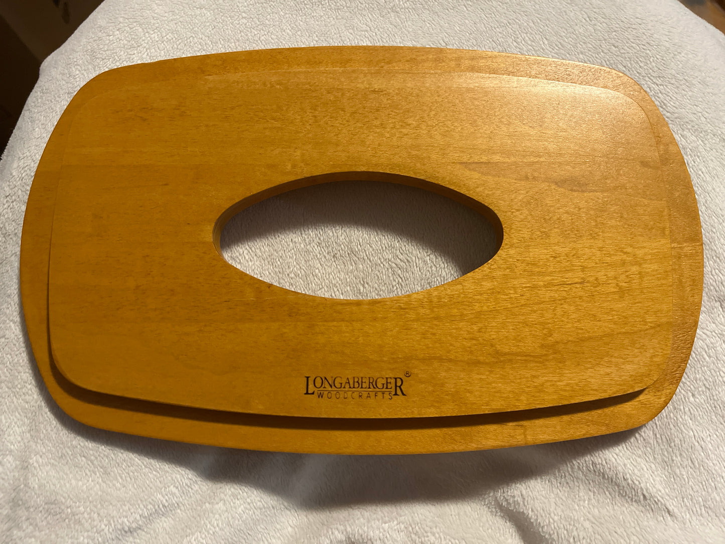 Longaberger 10.75”x6.5” tissue box lid
