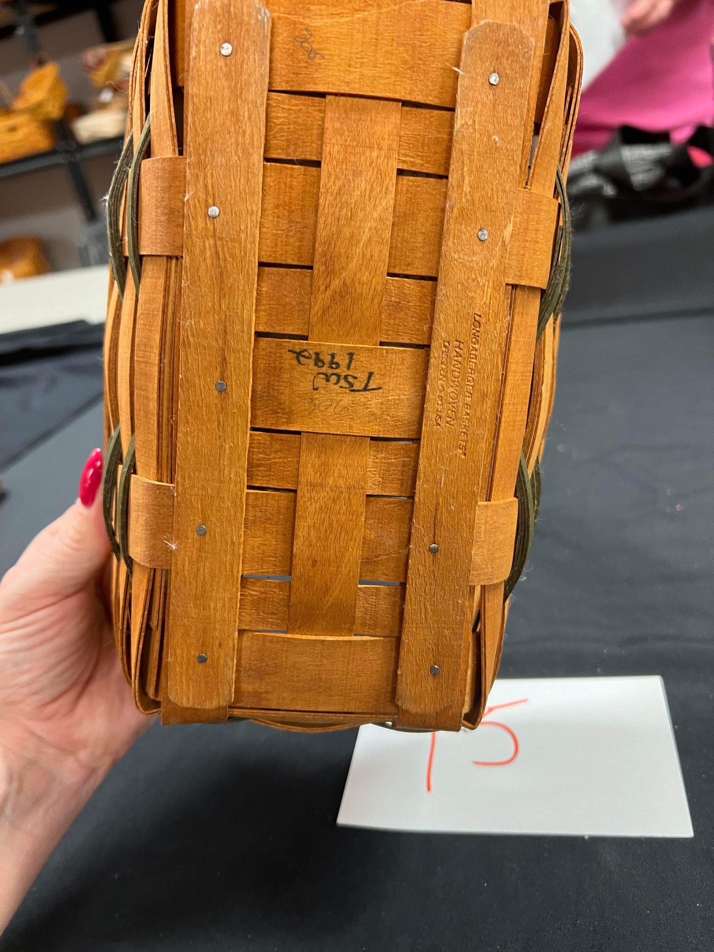 Longaberger 1993 Small Easter Basket with Protector