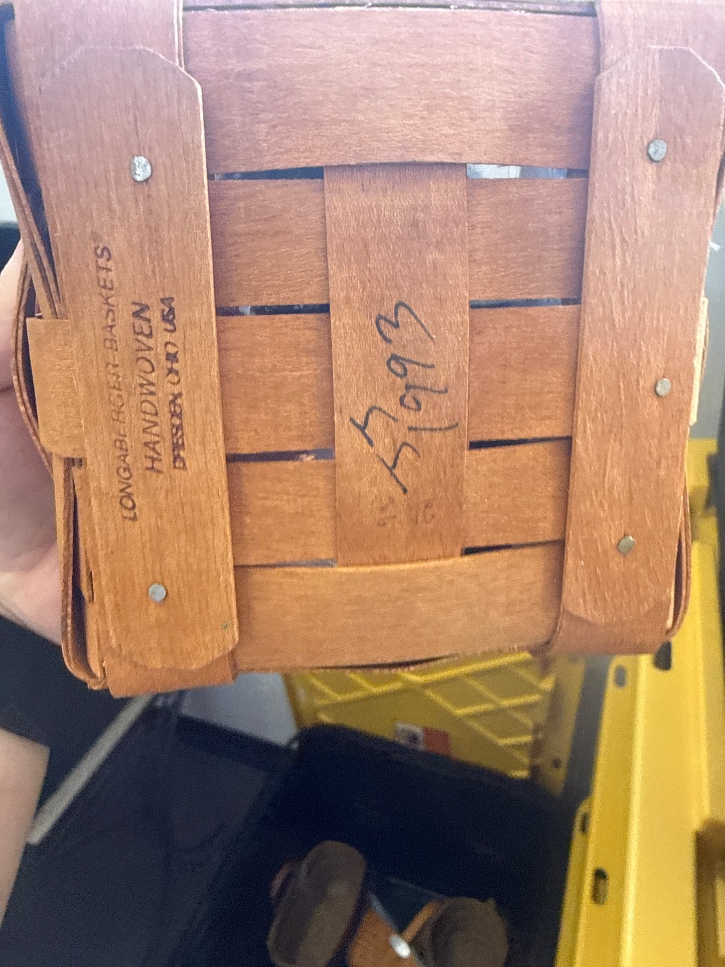 Longaberger 1993 inaugural basket with liner and protector