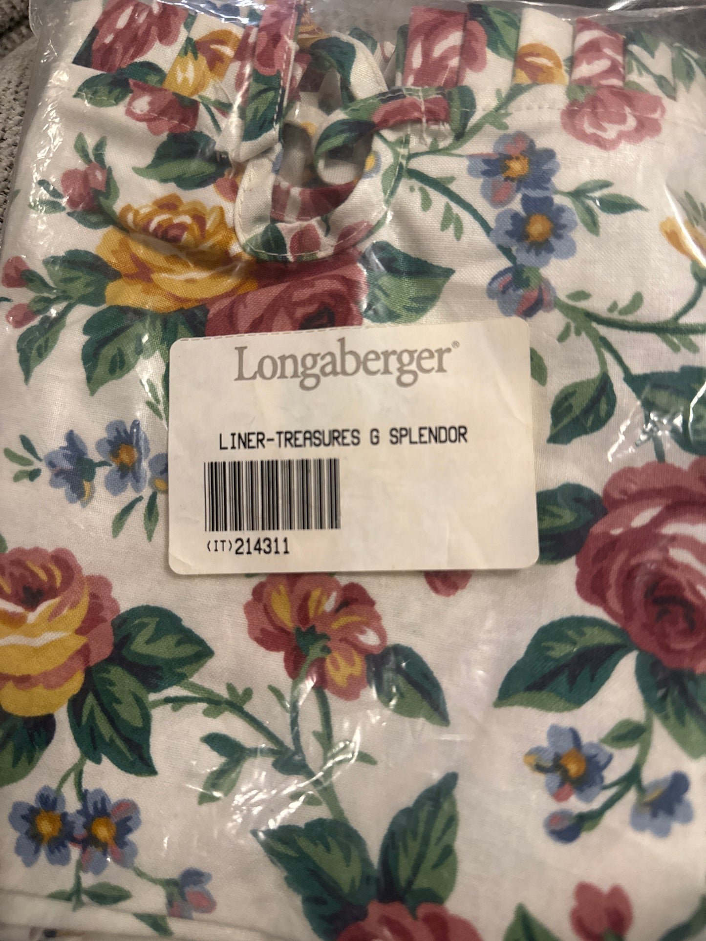 Longaberger treasures liner in garden splendor