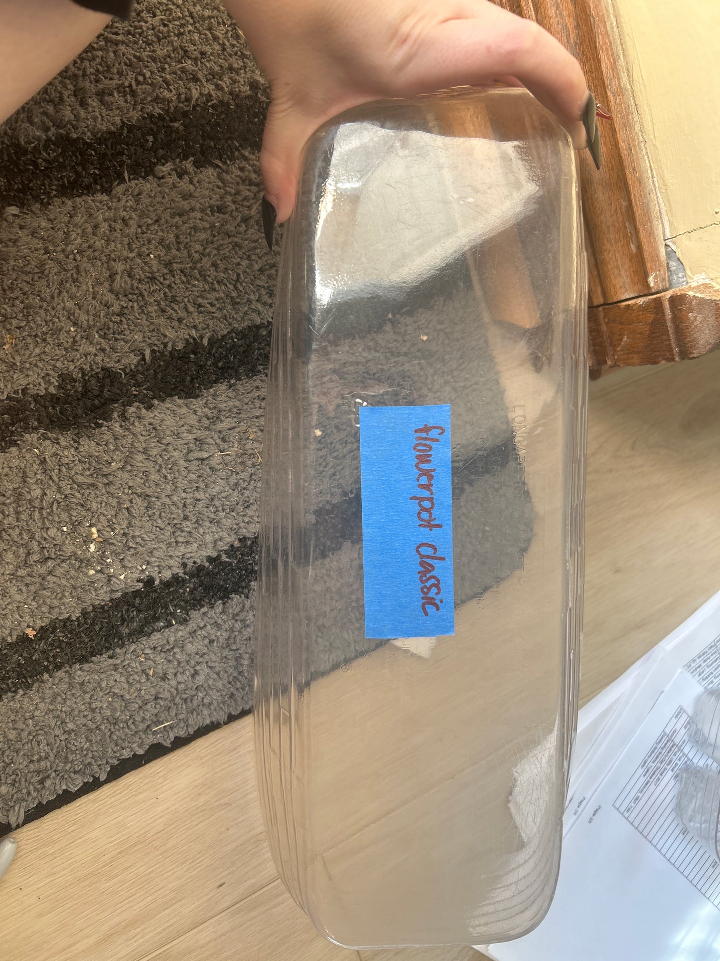 Longaberger classic flower pot protector purple