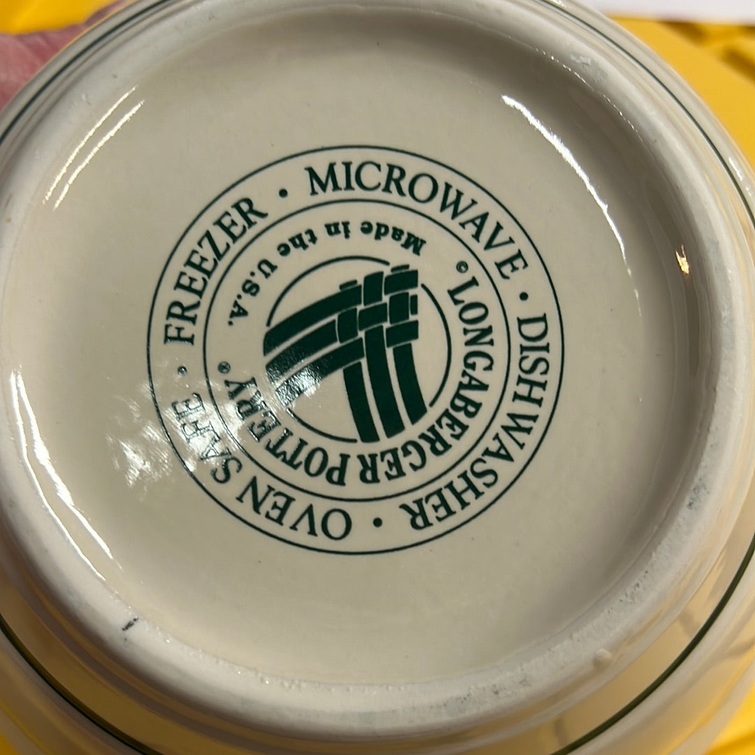 Longaberger Medium mixing bowl in heritage green