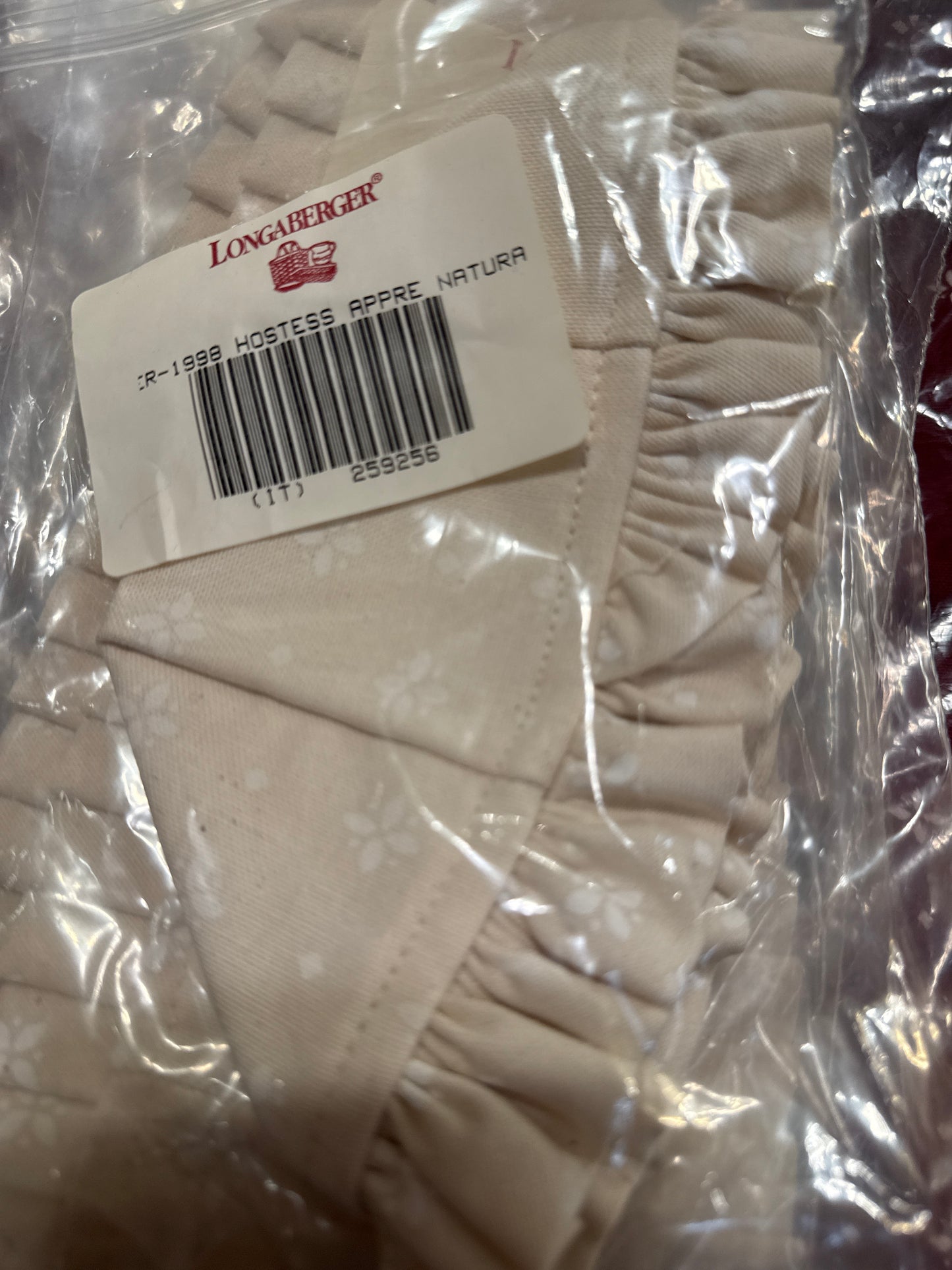Longaberger 1998 hostess appreciation liner in natural