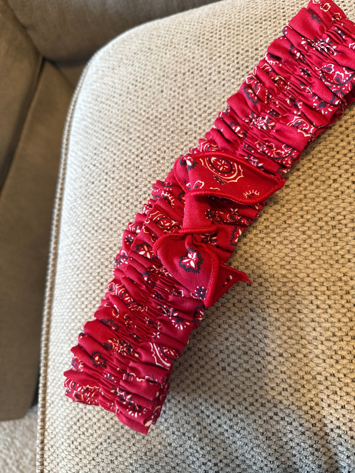 Longaberger large garter in backyard bandana