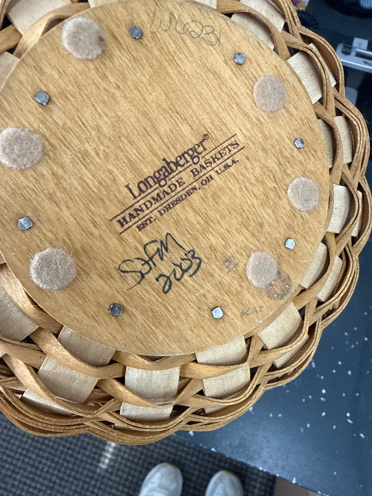 Longaberger flora basket with liner and protector