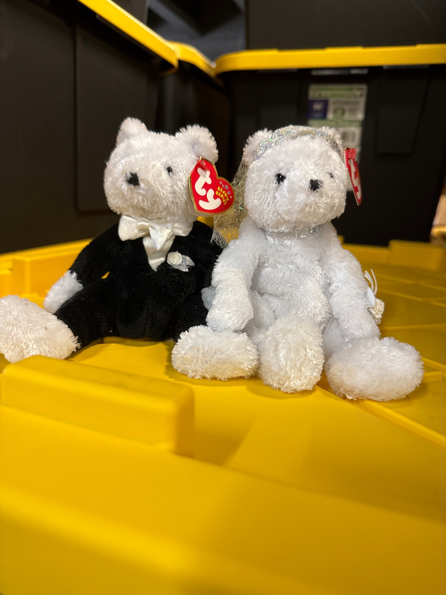 Ty bride and groom bears