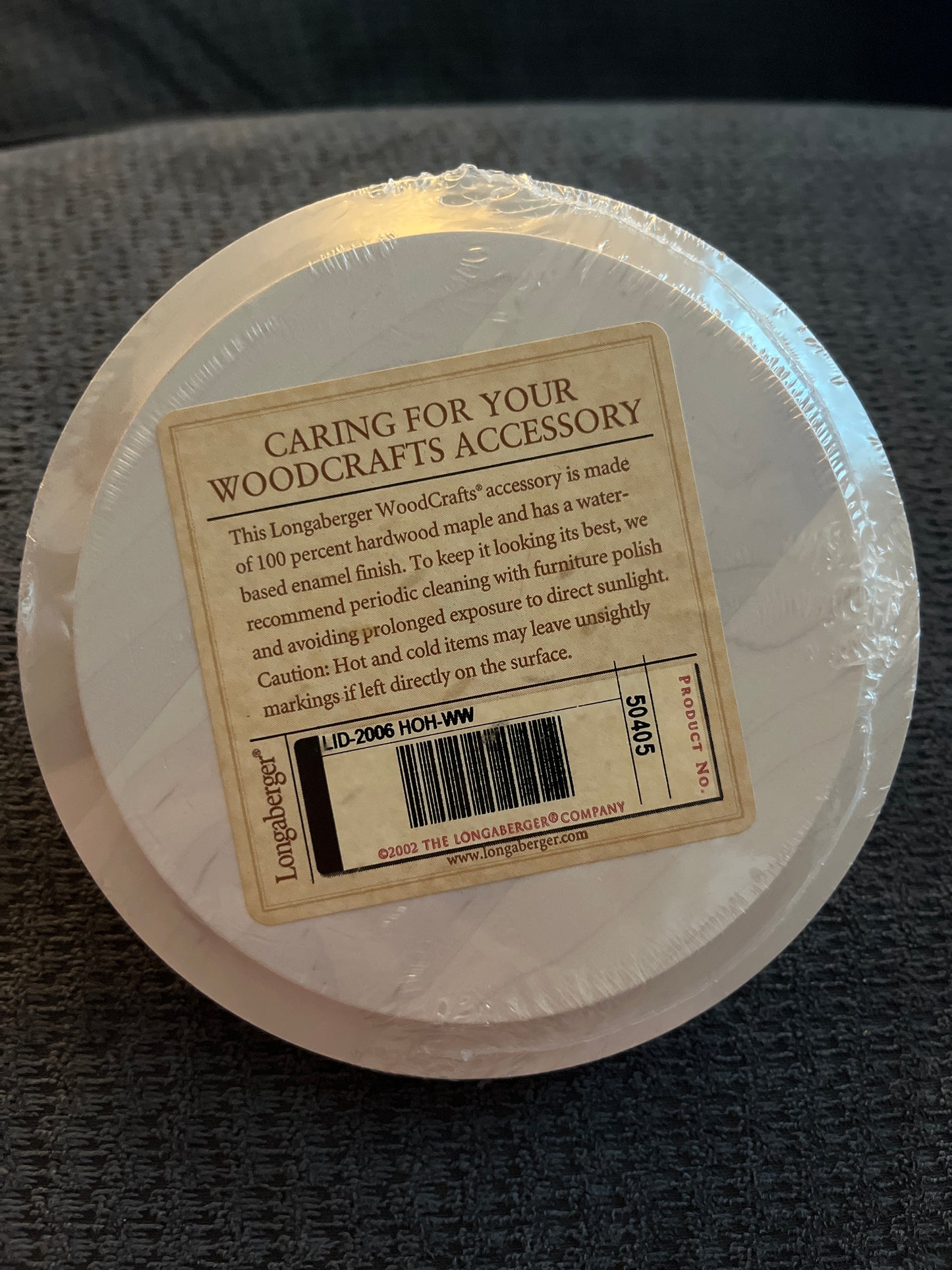 Longaberger 2006 Horizon of Hope white wash lid