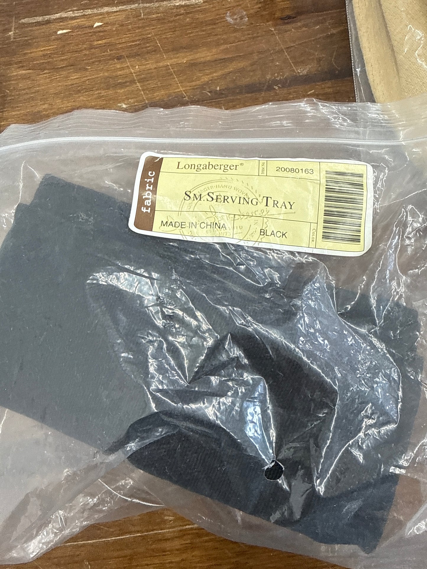 Longaberger small serving tray in black