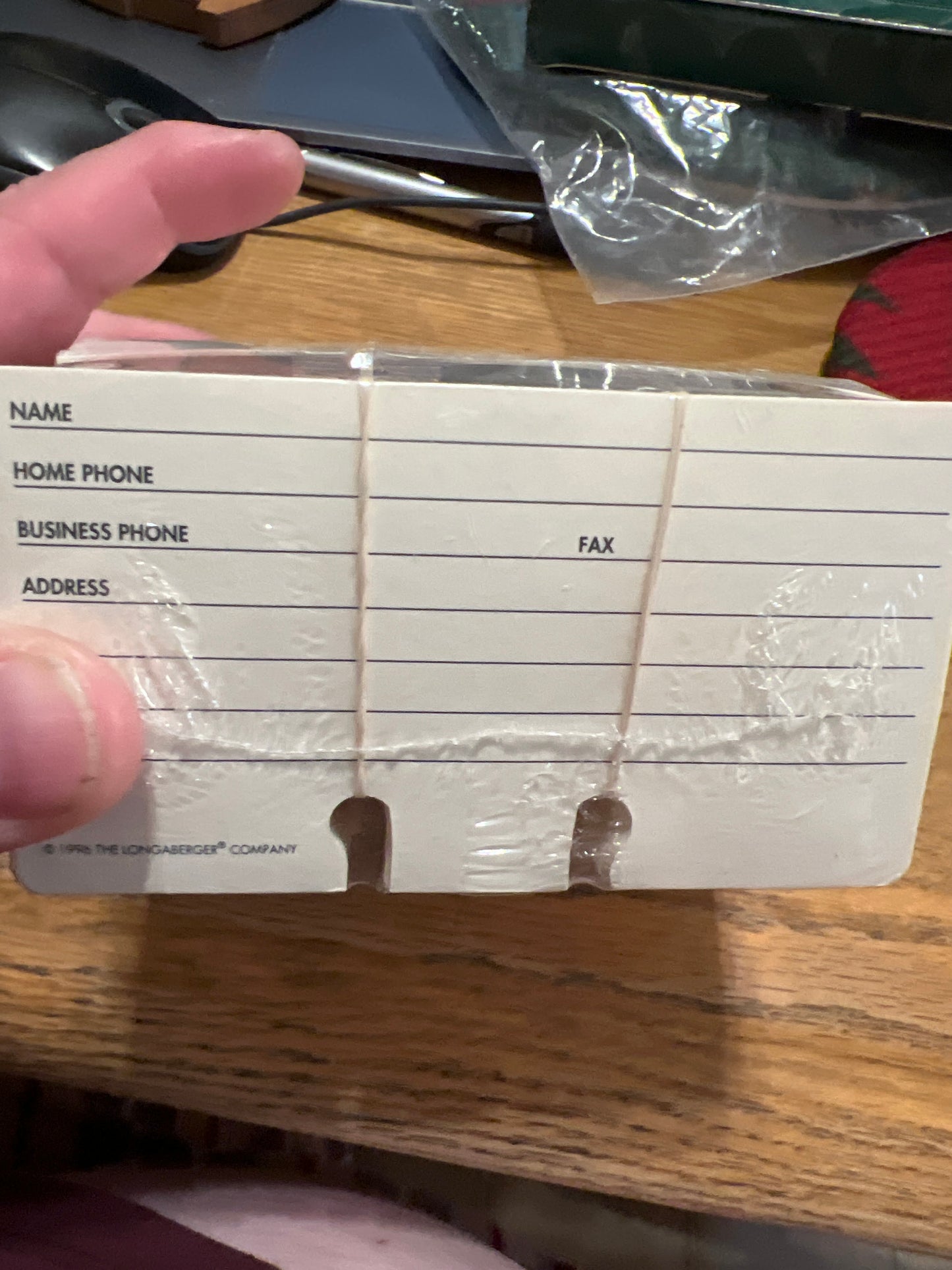 Longaberger Address Cards