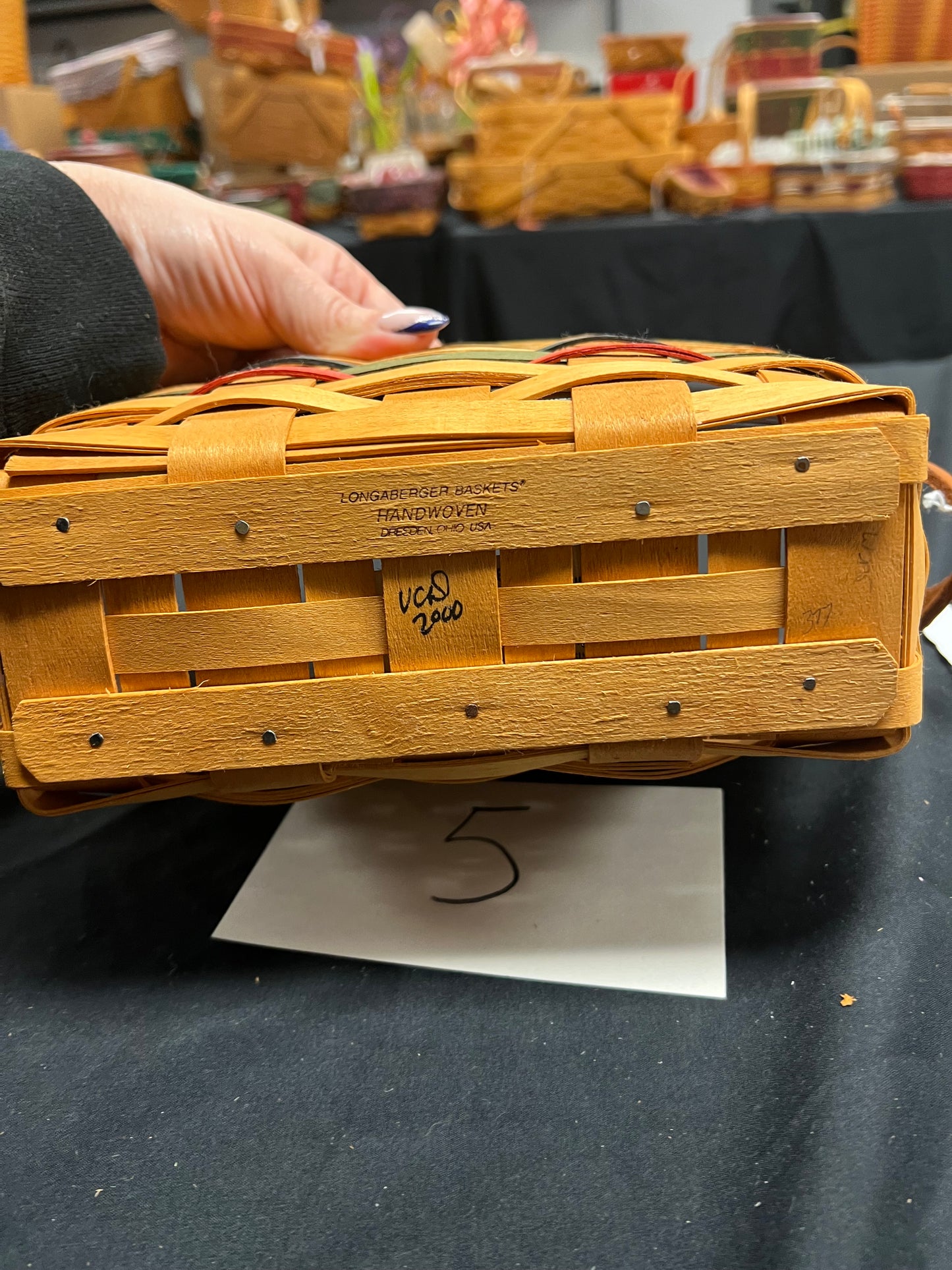 Longaberger team award basket with protector