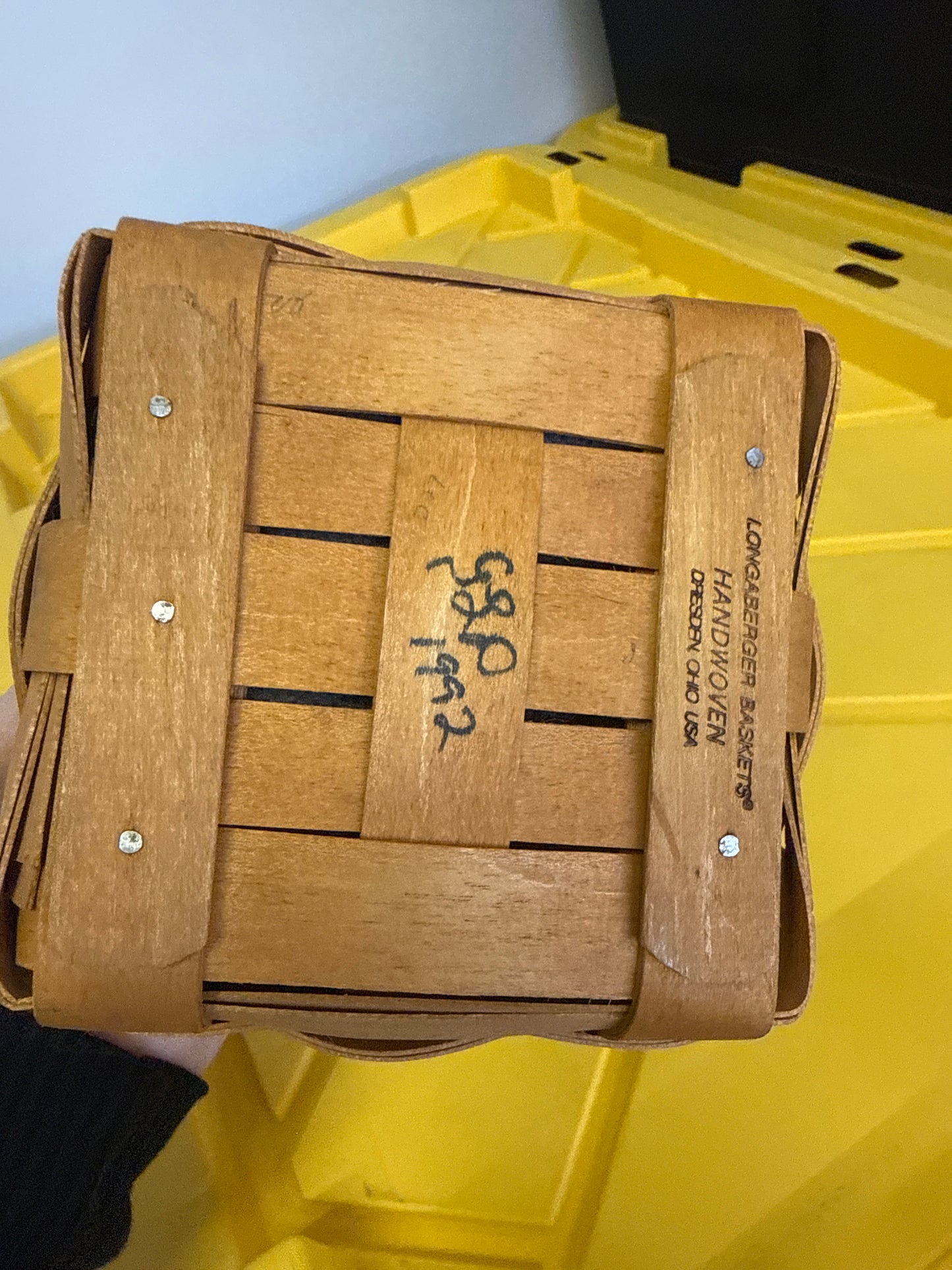 Longaberger 1993 inaugural basket with liner and protector