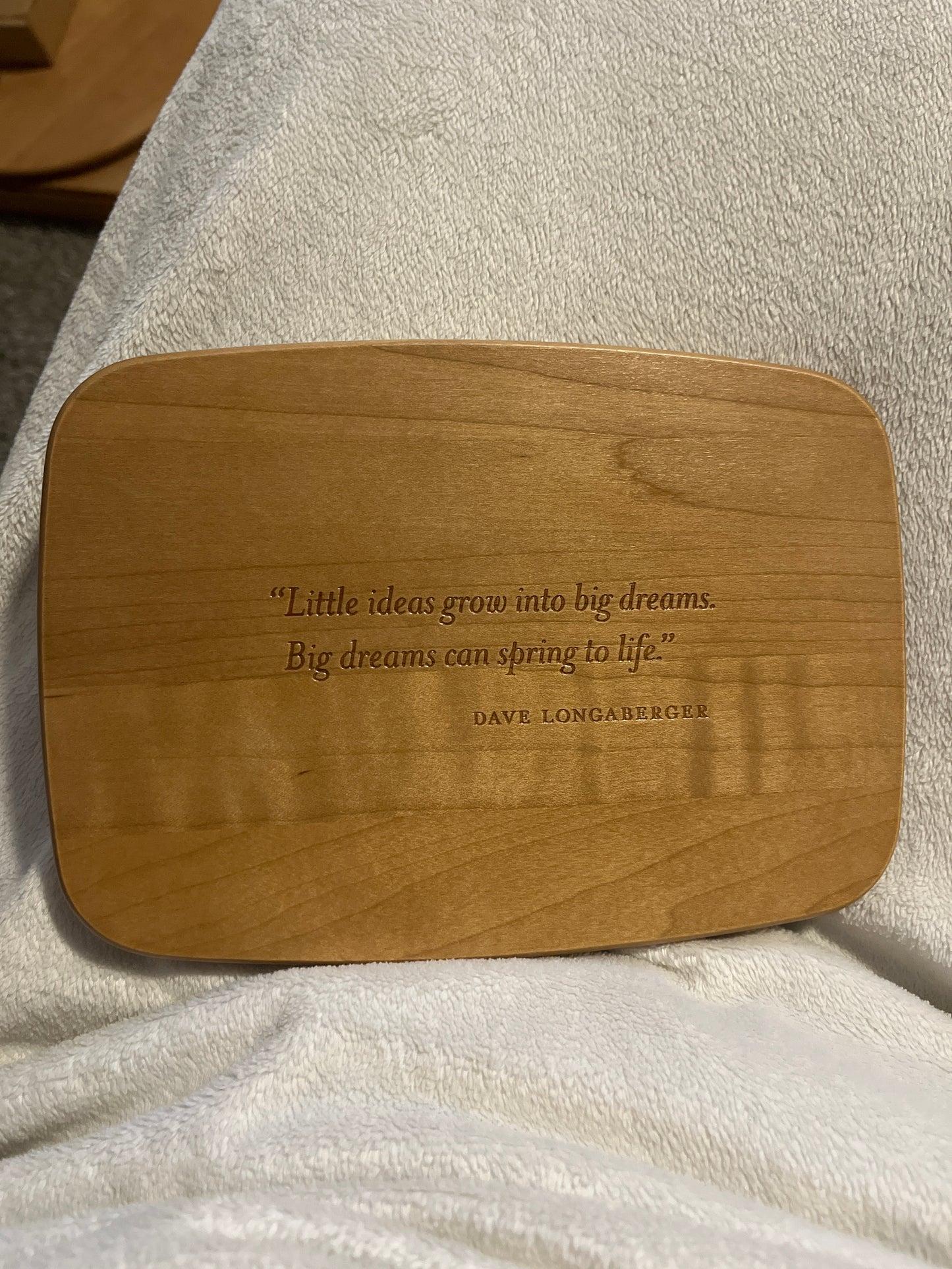 Longaberger 7.75”x5.5” rectangular lid - Dave quote