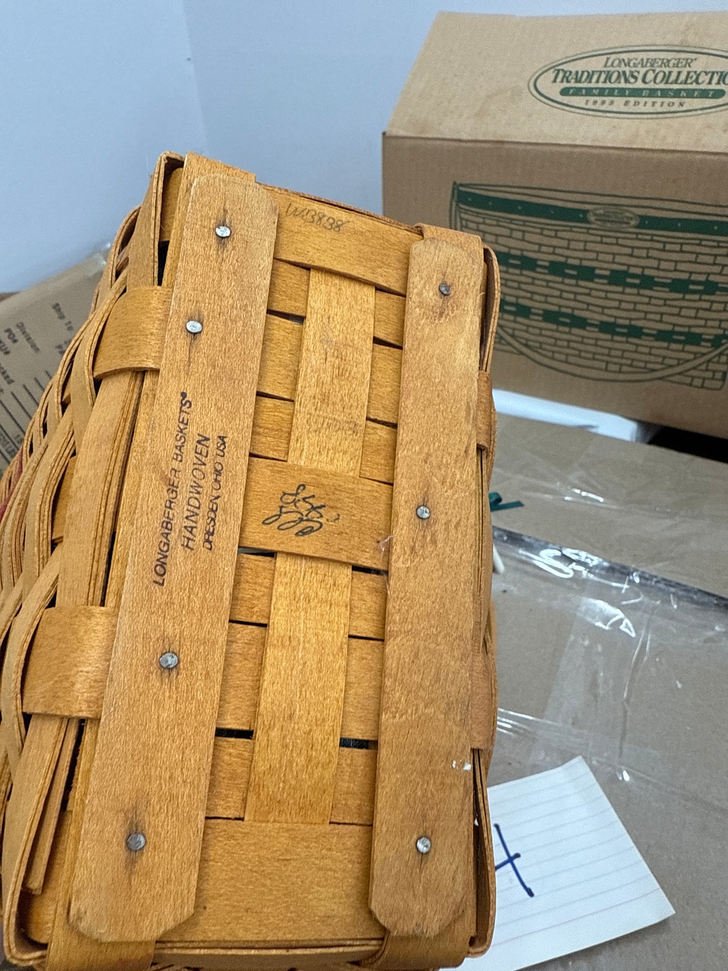 Longaberger glad tidings basket with liner and protector