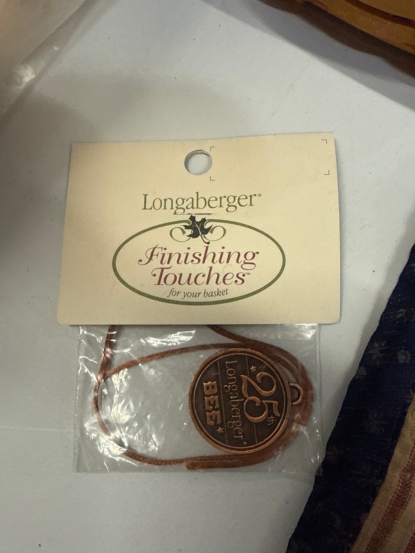 Longaberger 25th bee tie on