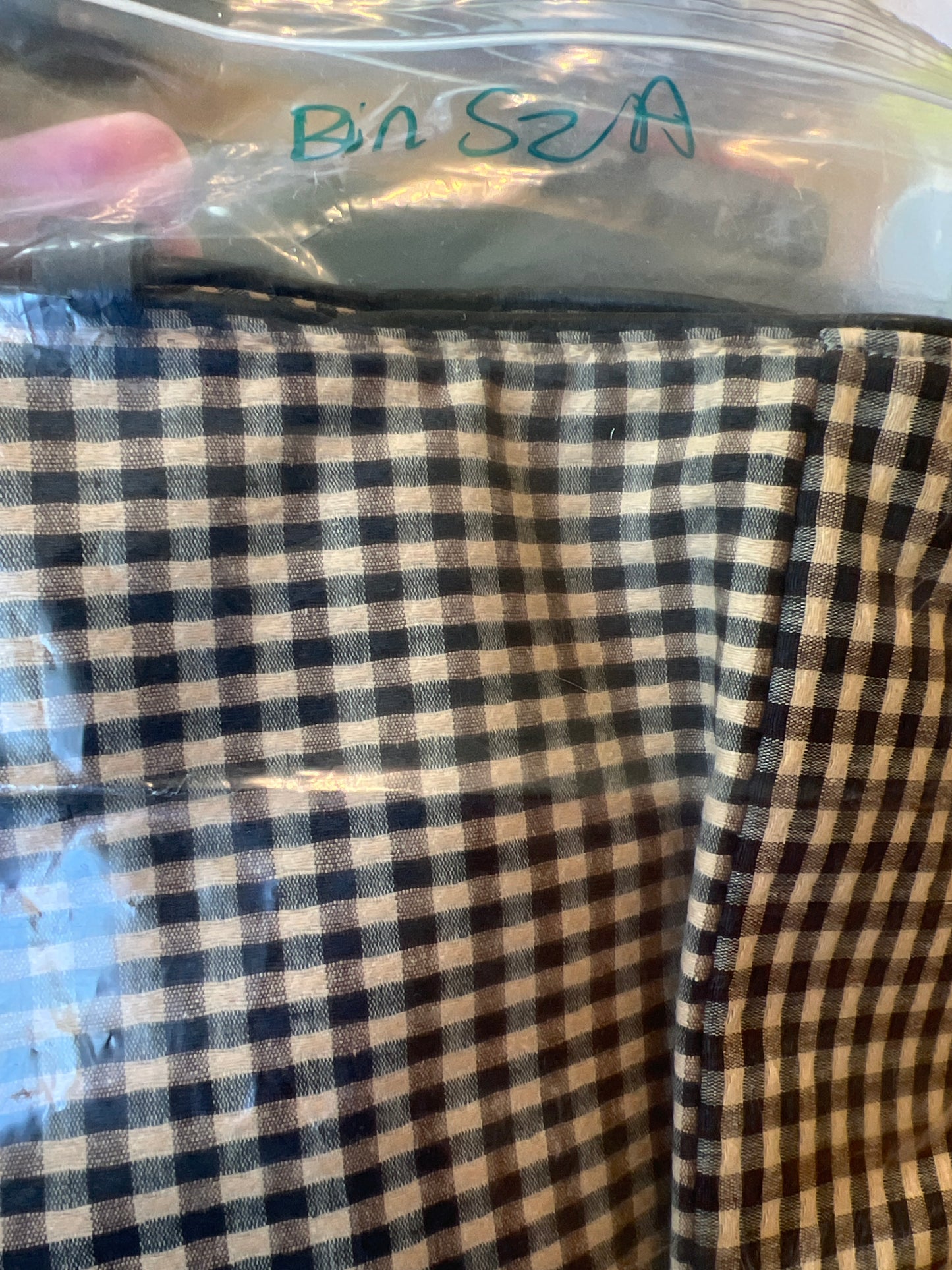 Longaberger fabric bin dividers size A in khaki check