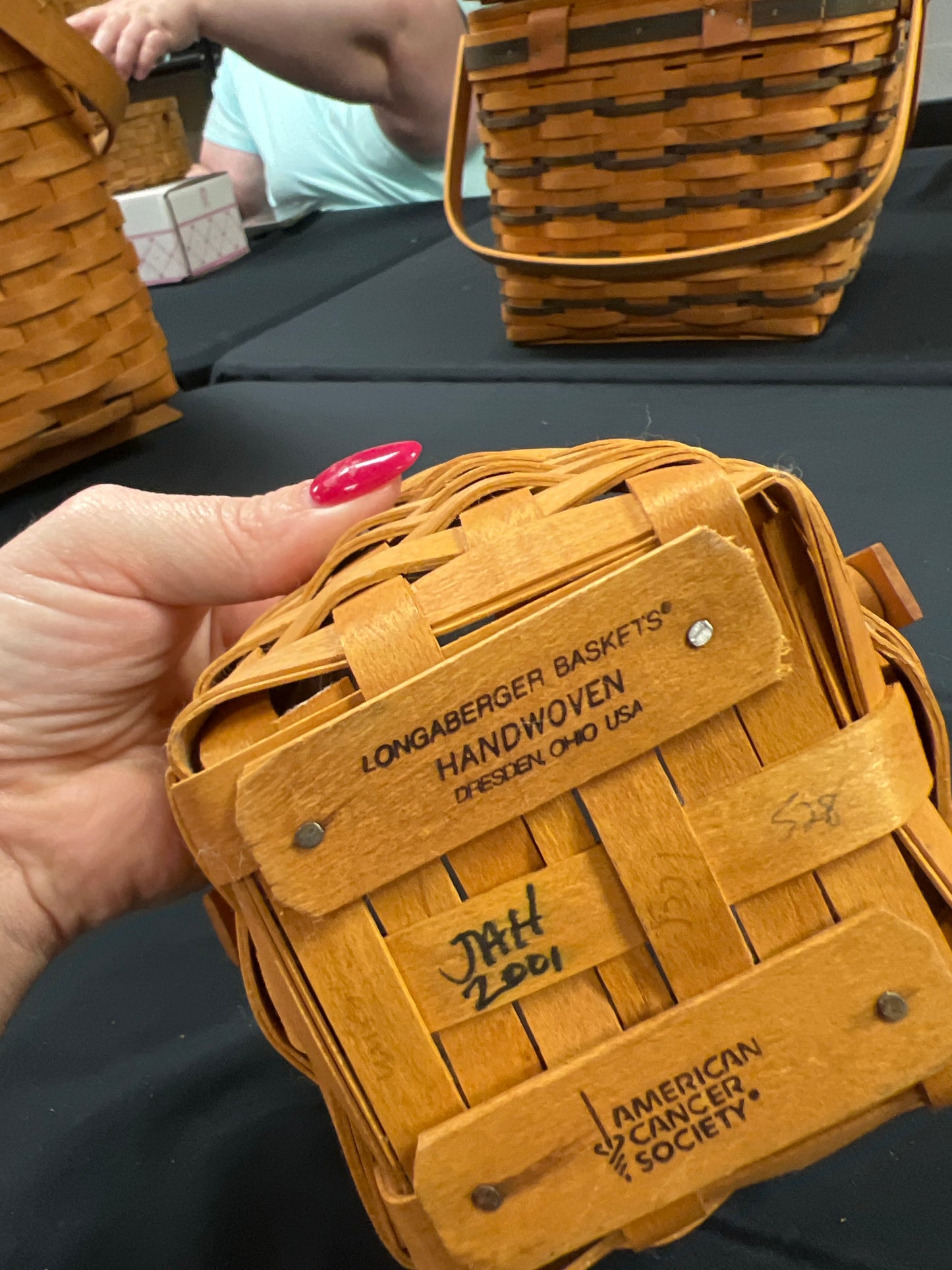 Longaberger 2001 horizon of hope Basket with protector