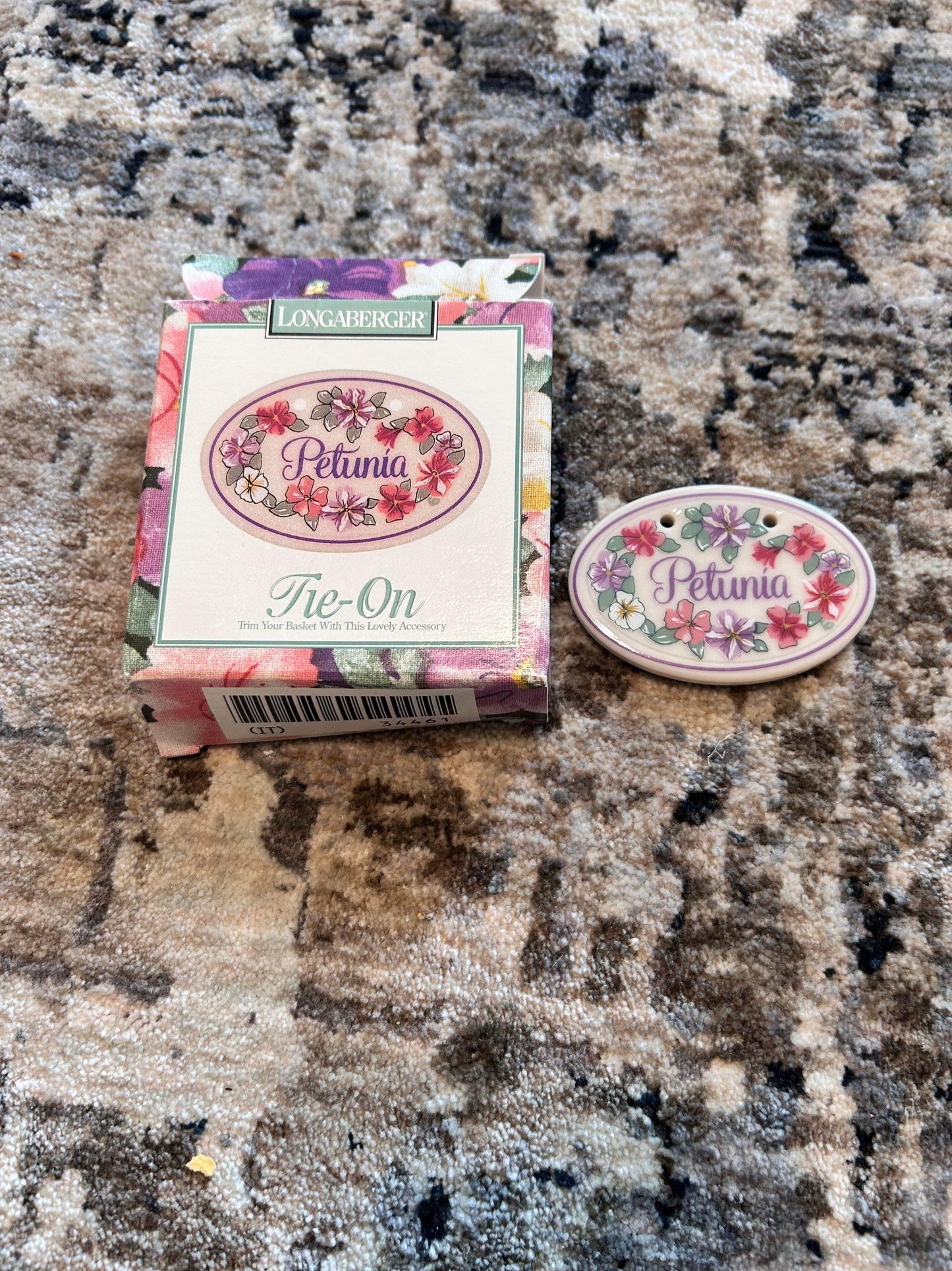 Longaberger Petunia Tie On