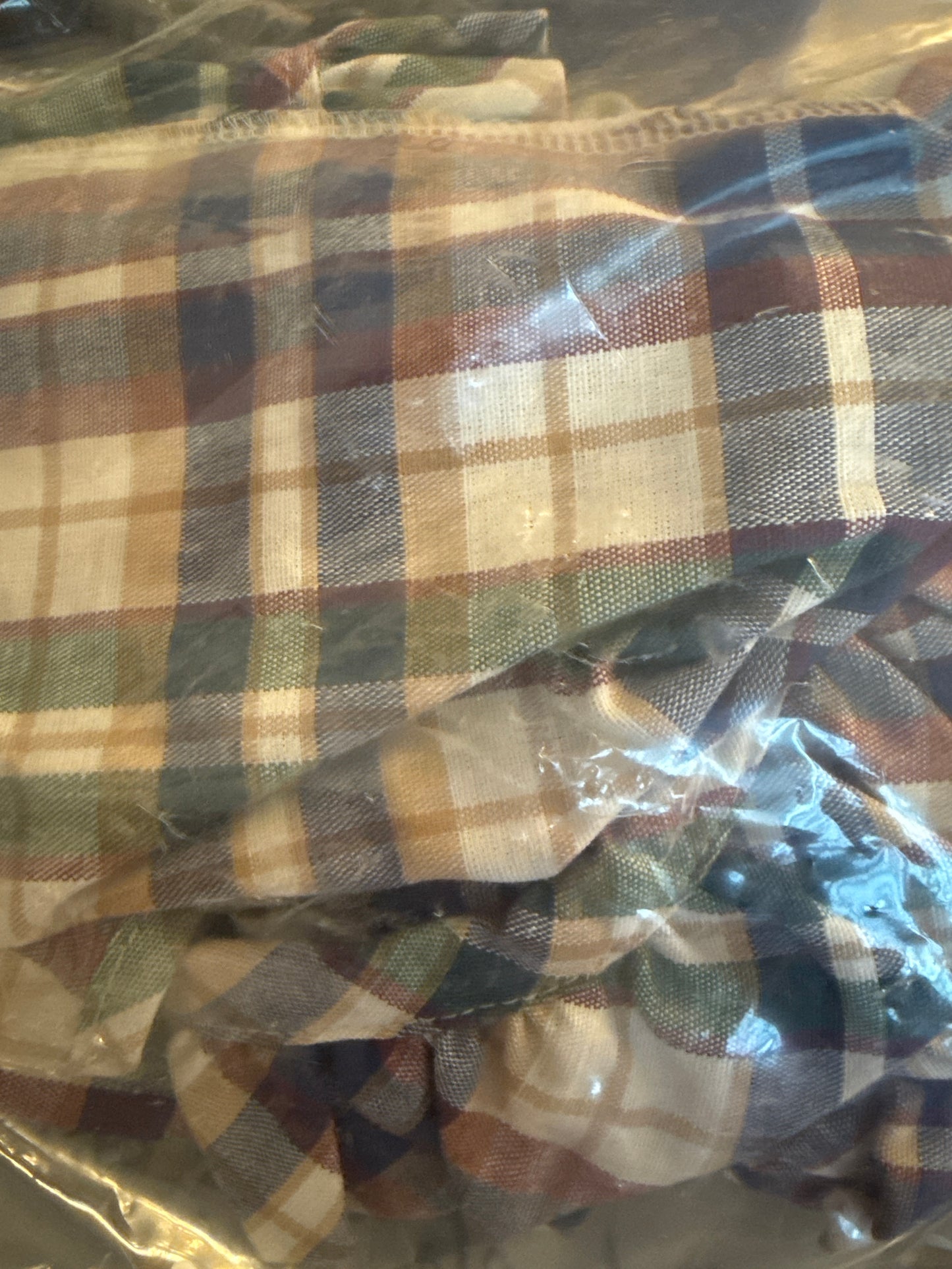 Longaberger newspaper liner in WT plaid