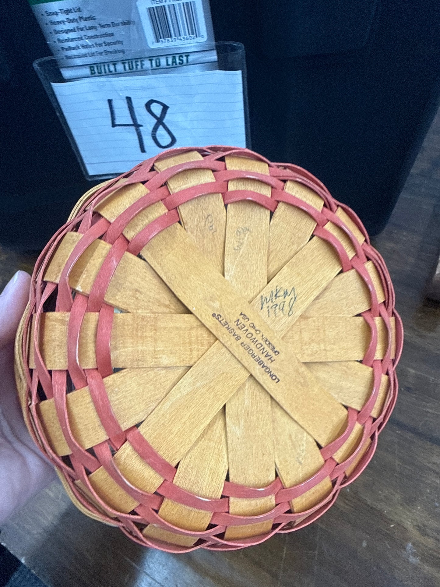 Longaberger Mother’s Day rings and things basket with liner and protector