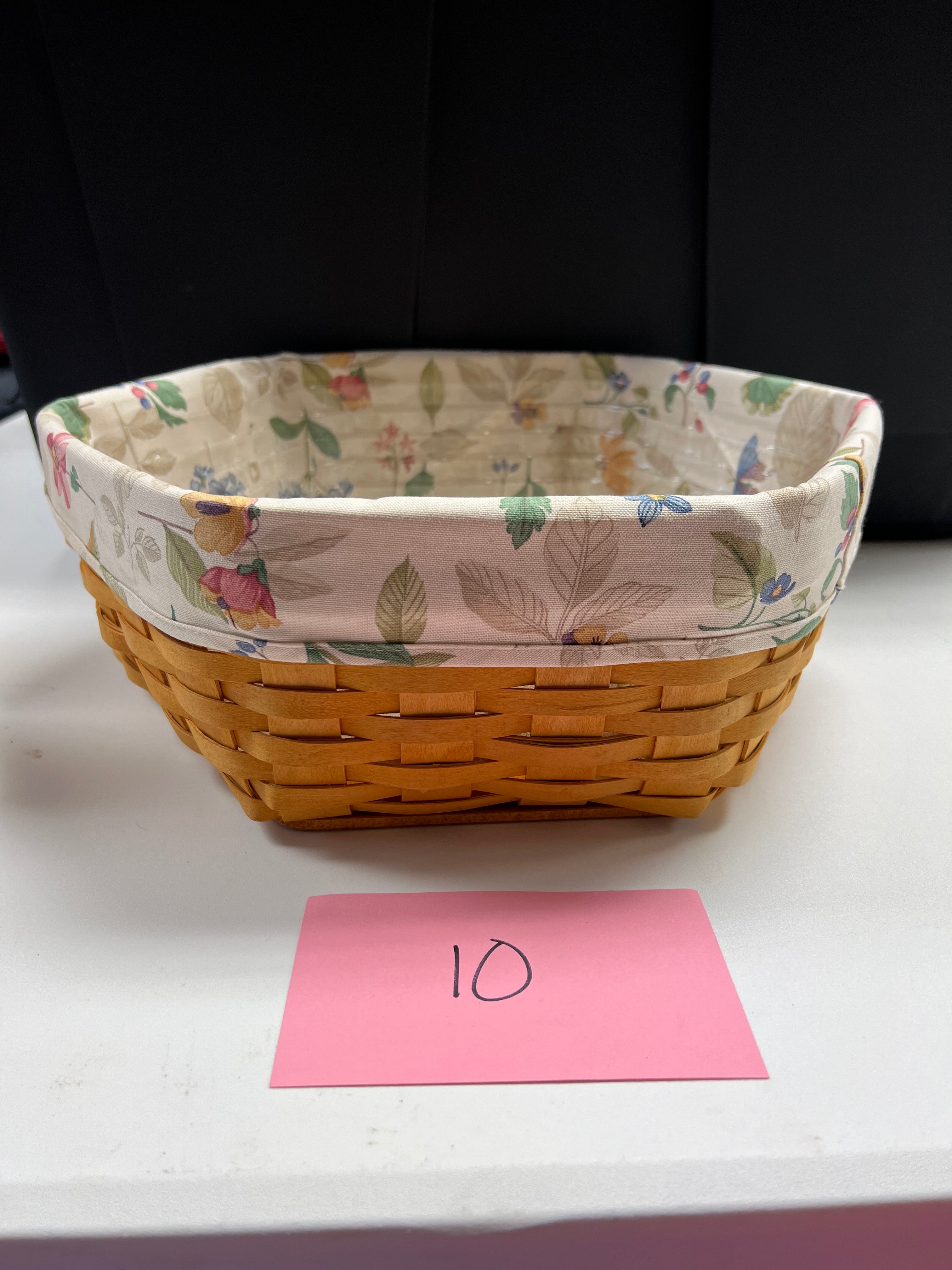 Longaberger 13” Generations Basket with Liner and Protector Bonkers 4