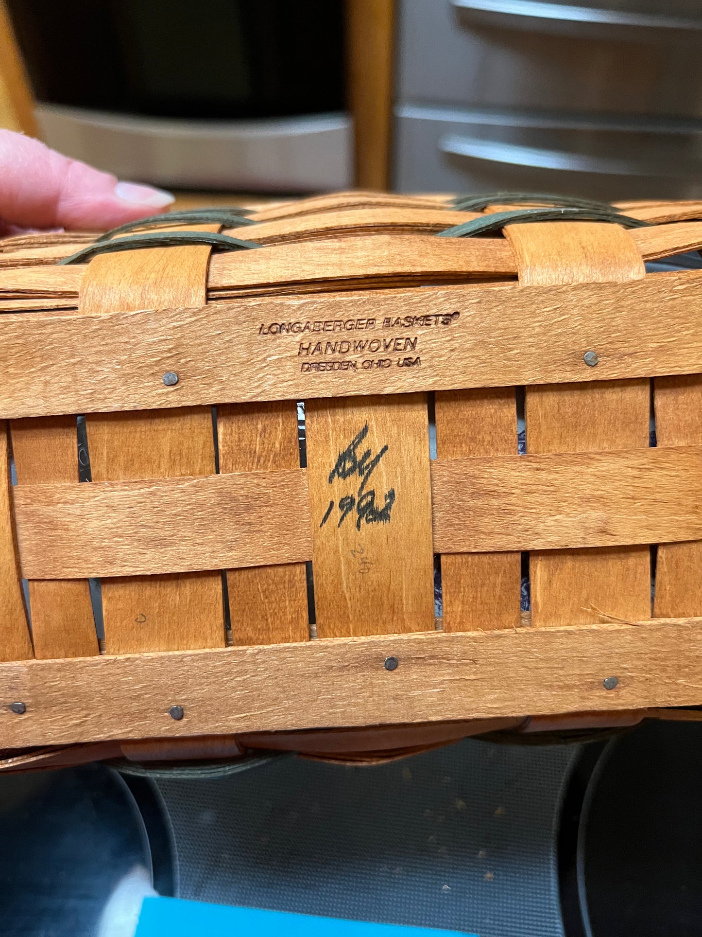 Longaberger 1993 Large Easter Basket with Protector