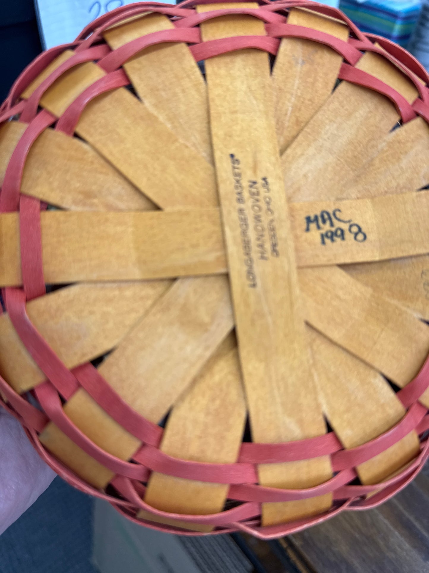 Longaberger rings and things basket with liner