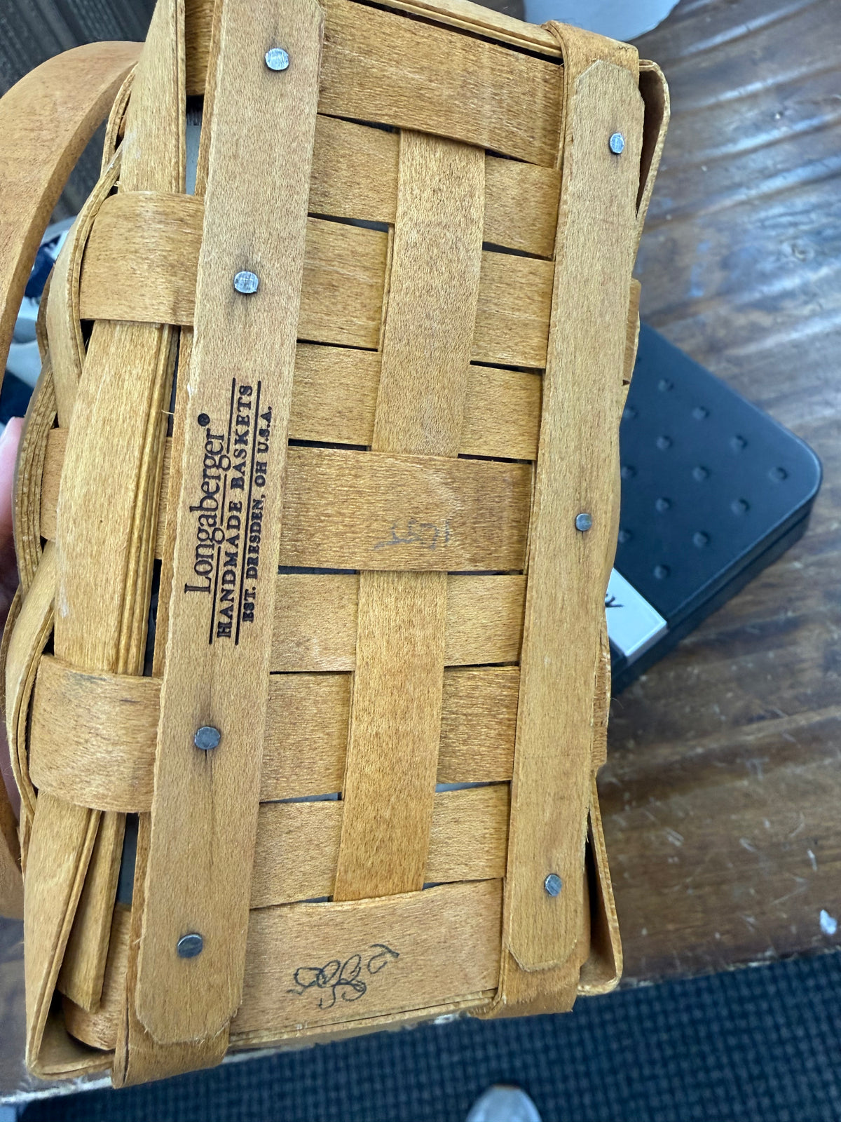 Longaberger 2005 woven memories basket with liner and protector