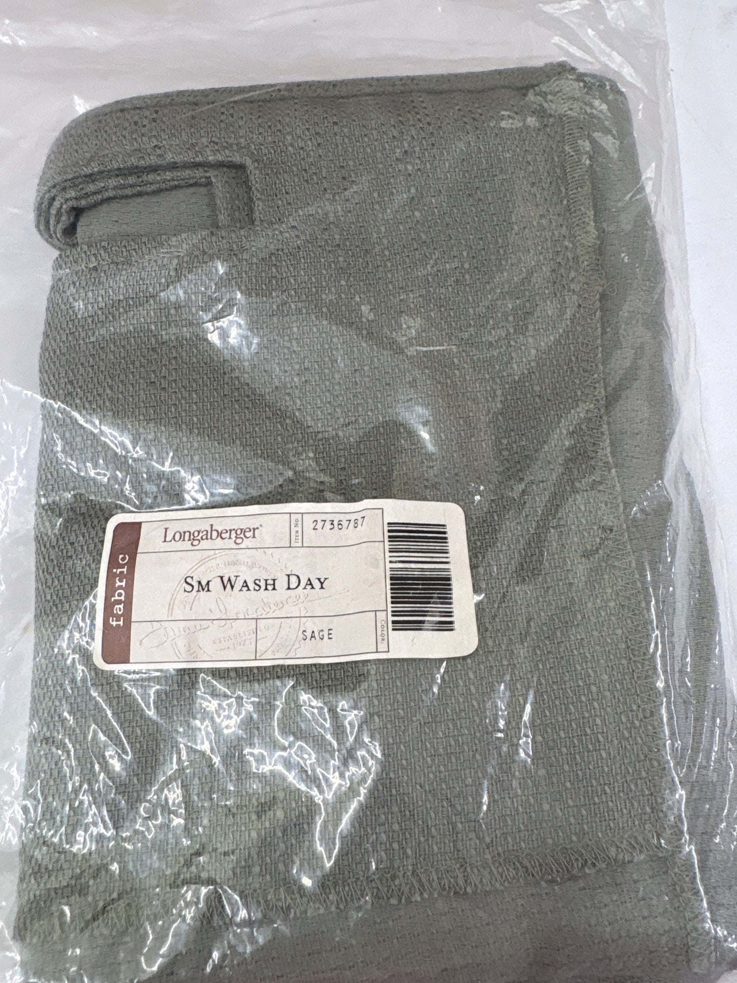 Longaberger Sm Washday liner in Sage