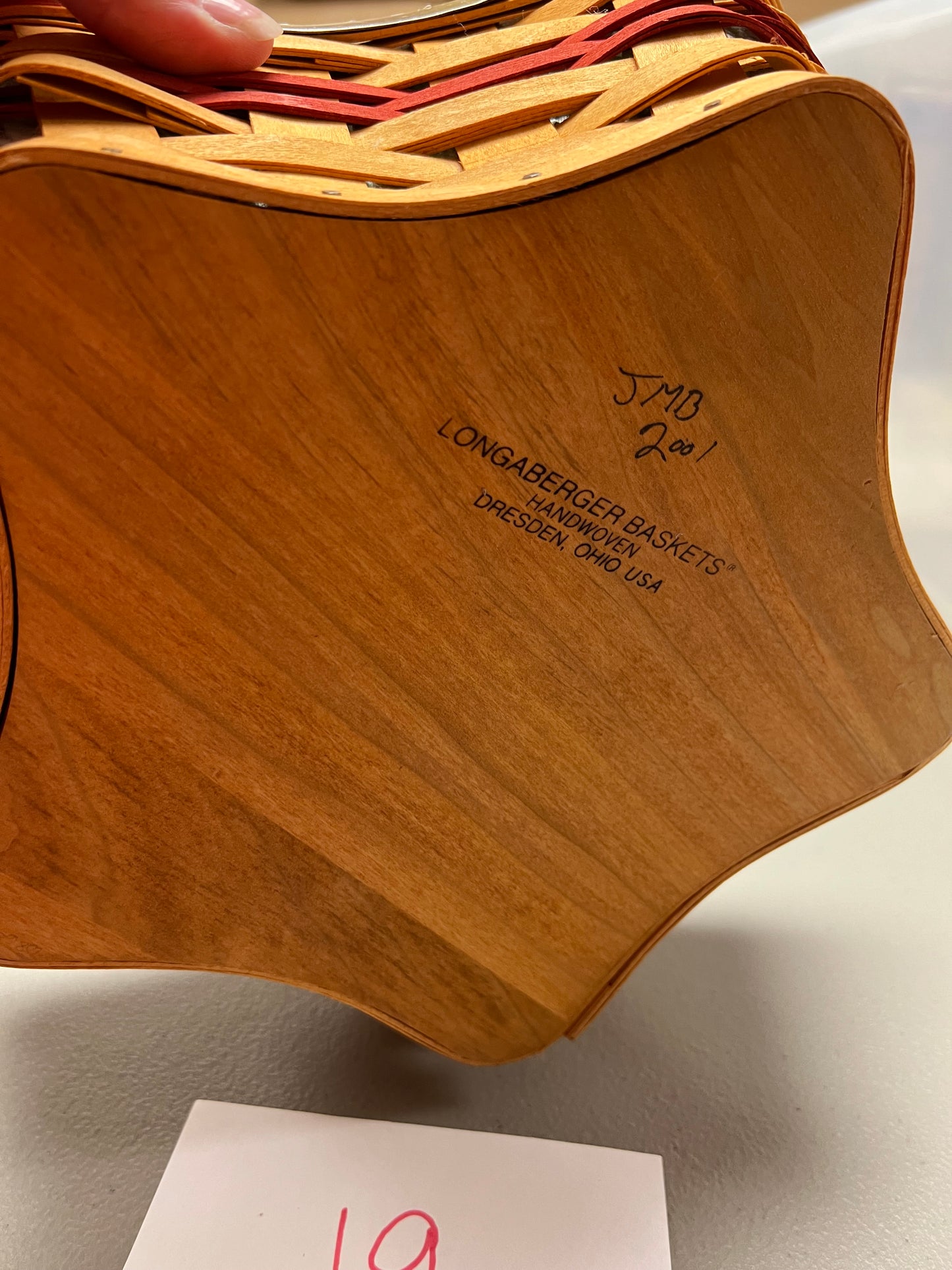 Longaberger customer 2001 shining star with protector & liner