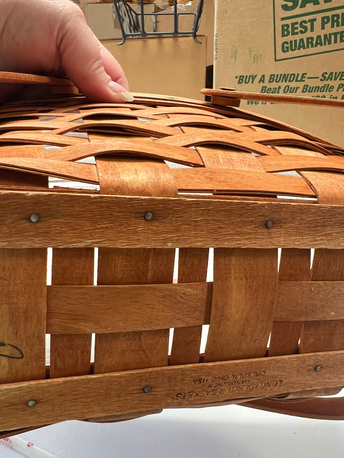 Longaberger Medium Vegetable Basket with protector