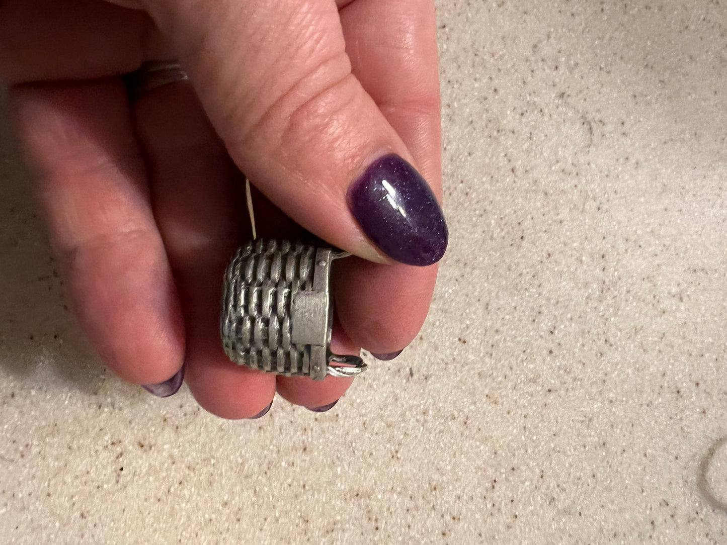 Longaberger pewter basket