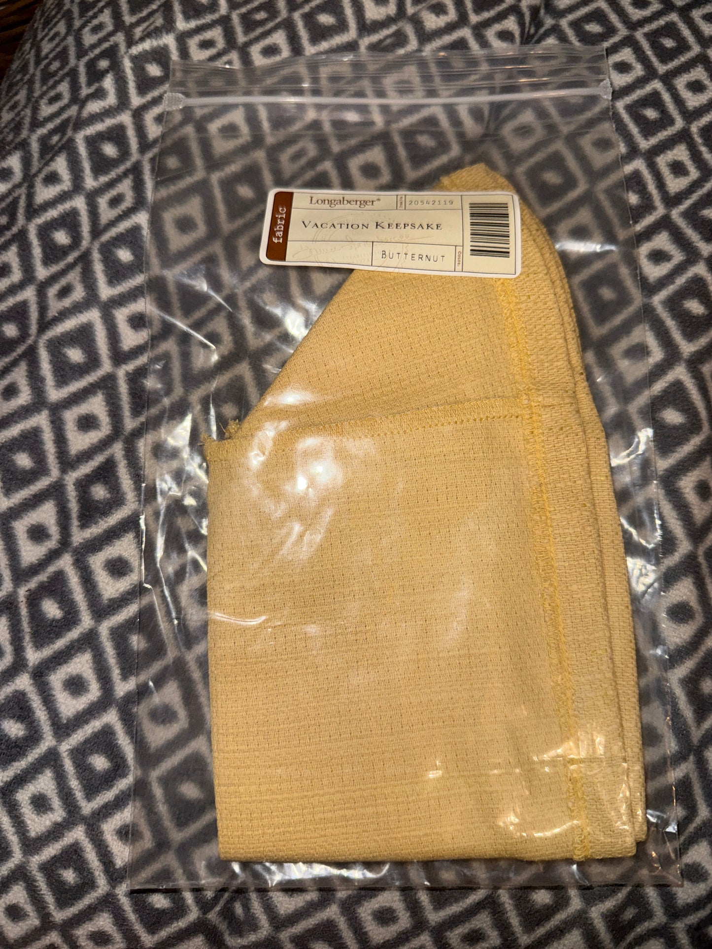 Longaberger Vacation Keepsake Liner in Butternut