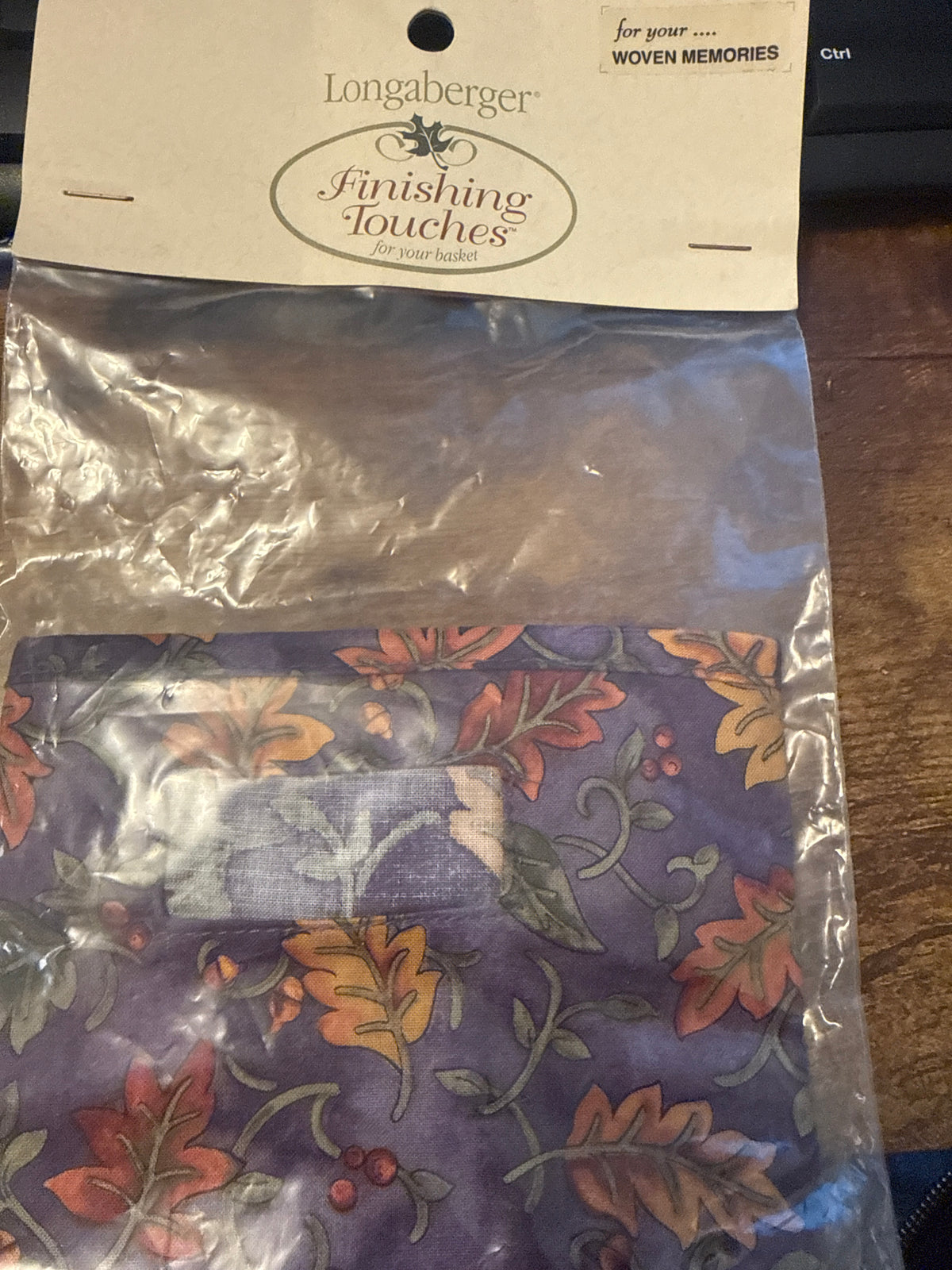 Longaberger finishing touches woven memories liner