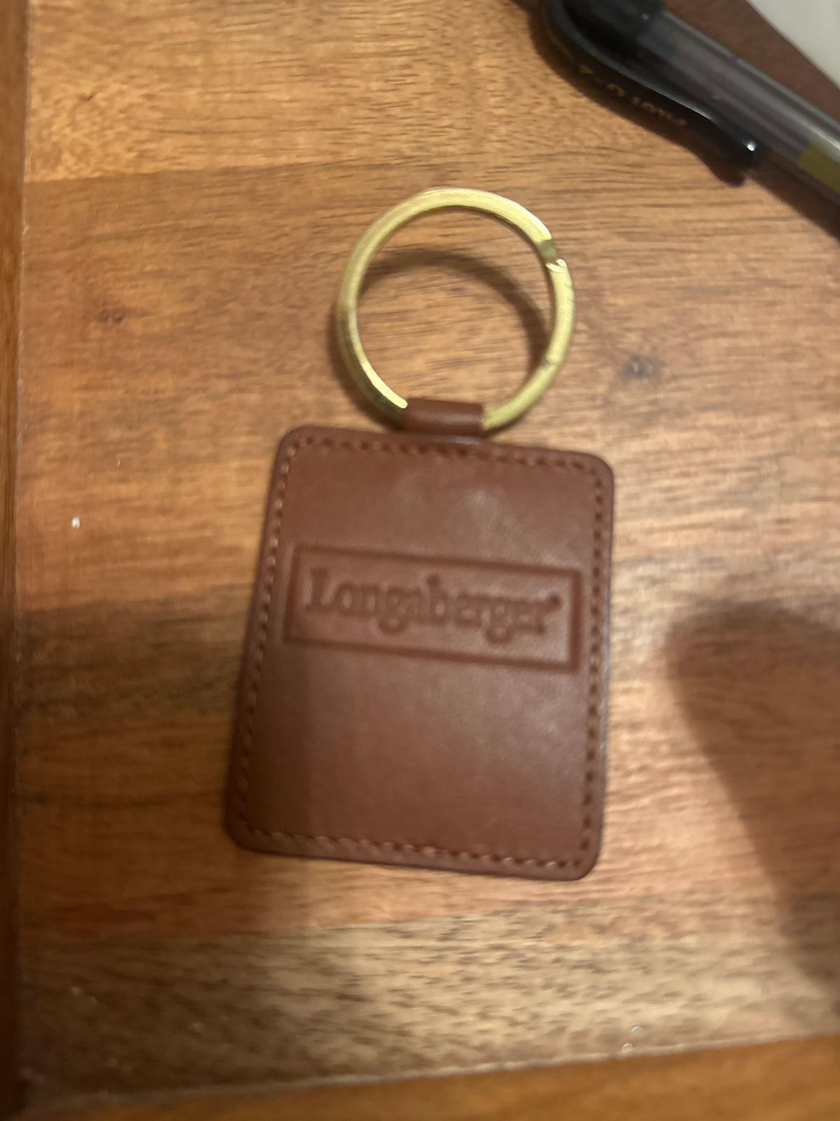 Longaberger leather key chain
