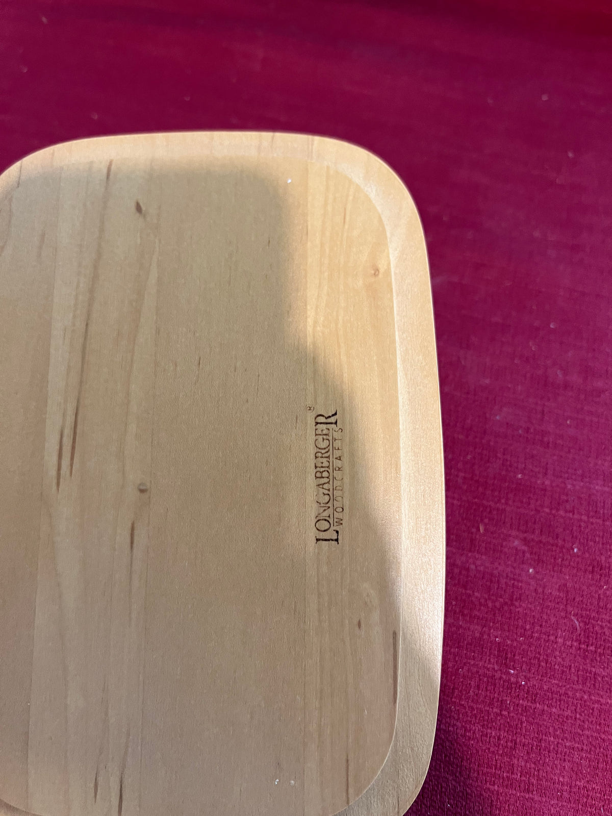 Longaberger large recipe lid