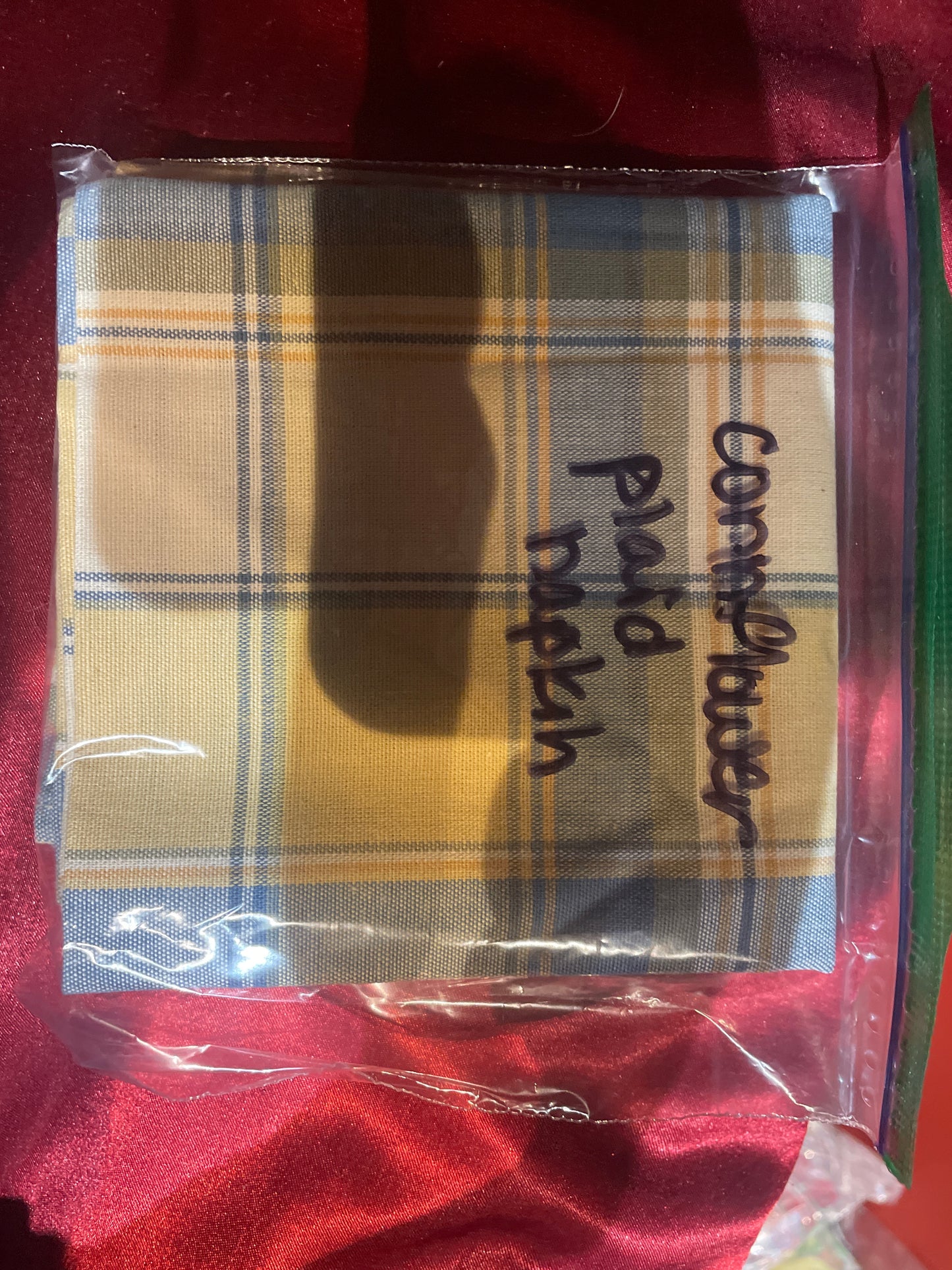 Corn flour plaid napkin