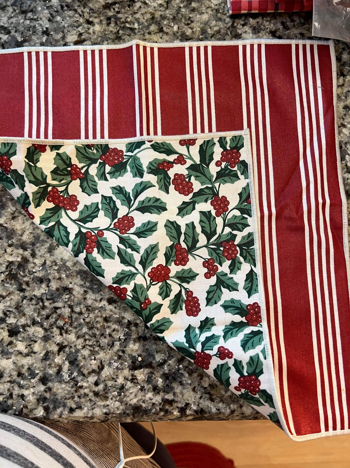 Longaberger 12” by 12” Reversible Fabric Square