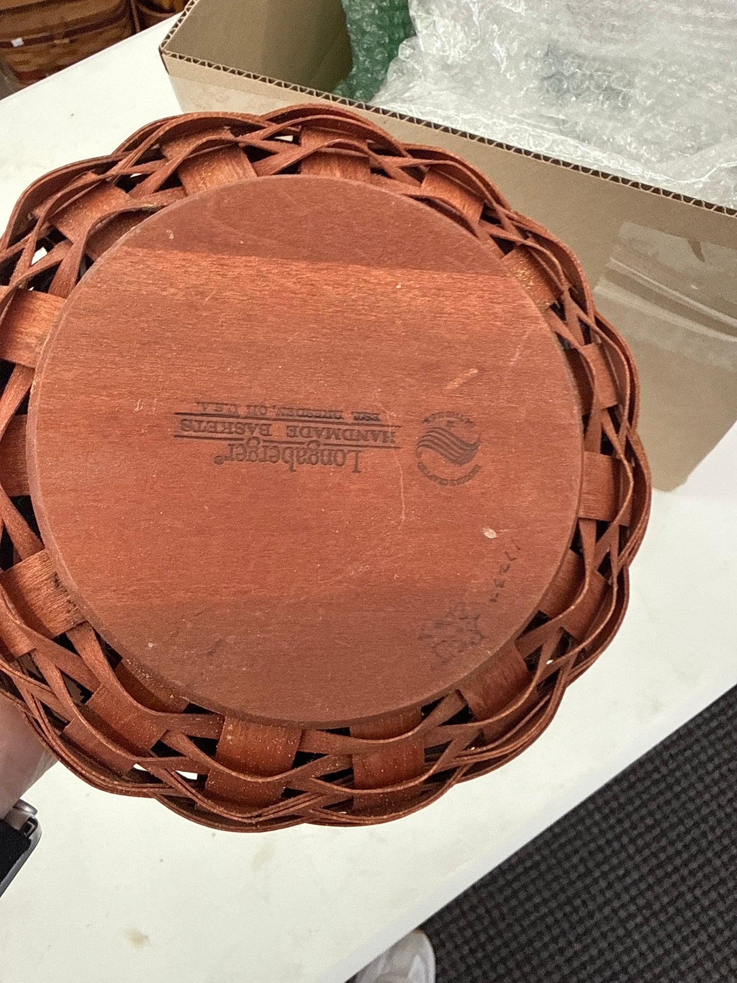 Longaberger small fall gourd with liner and protector