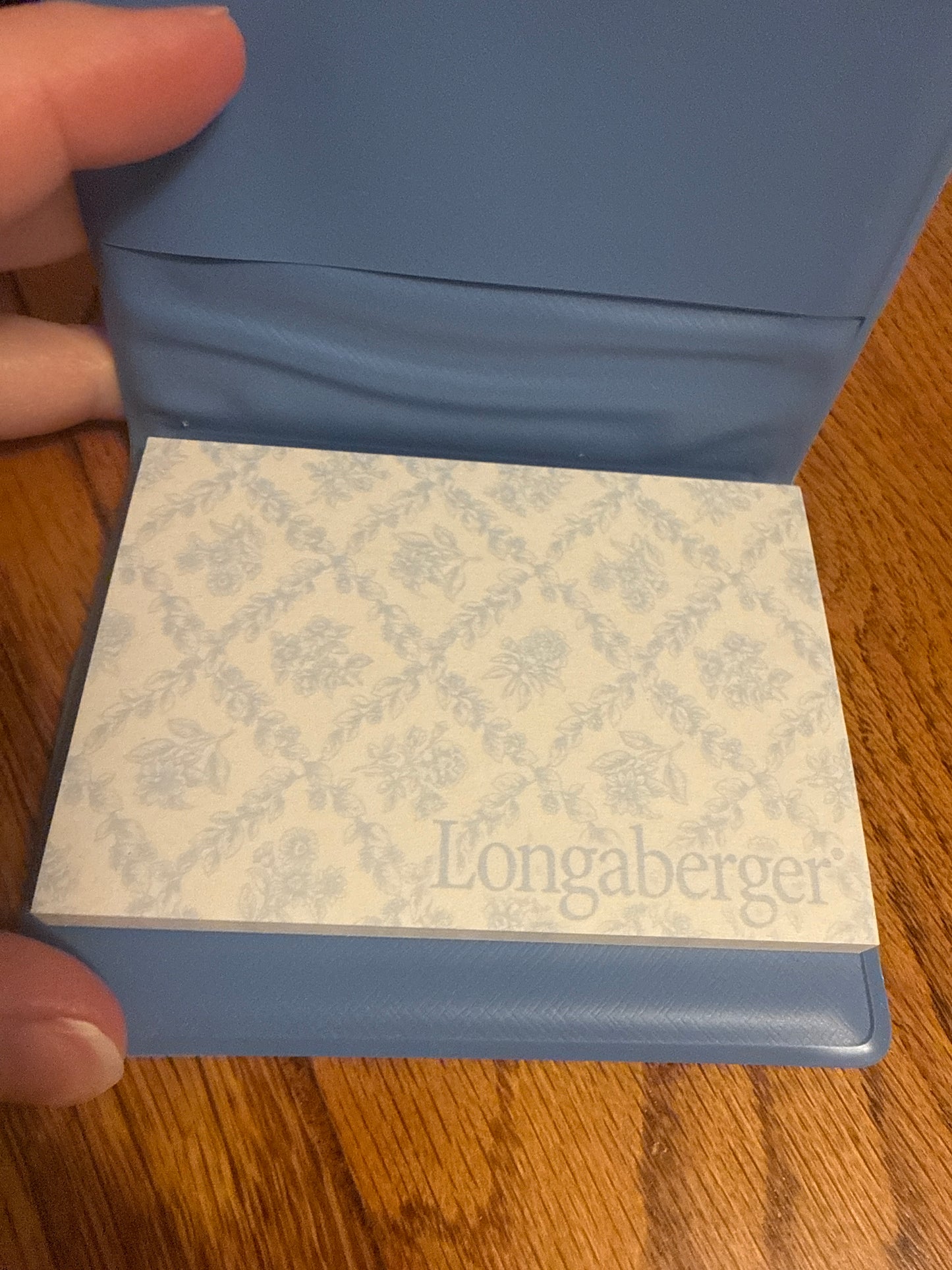 Longaberger post it note holder