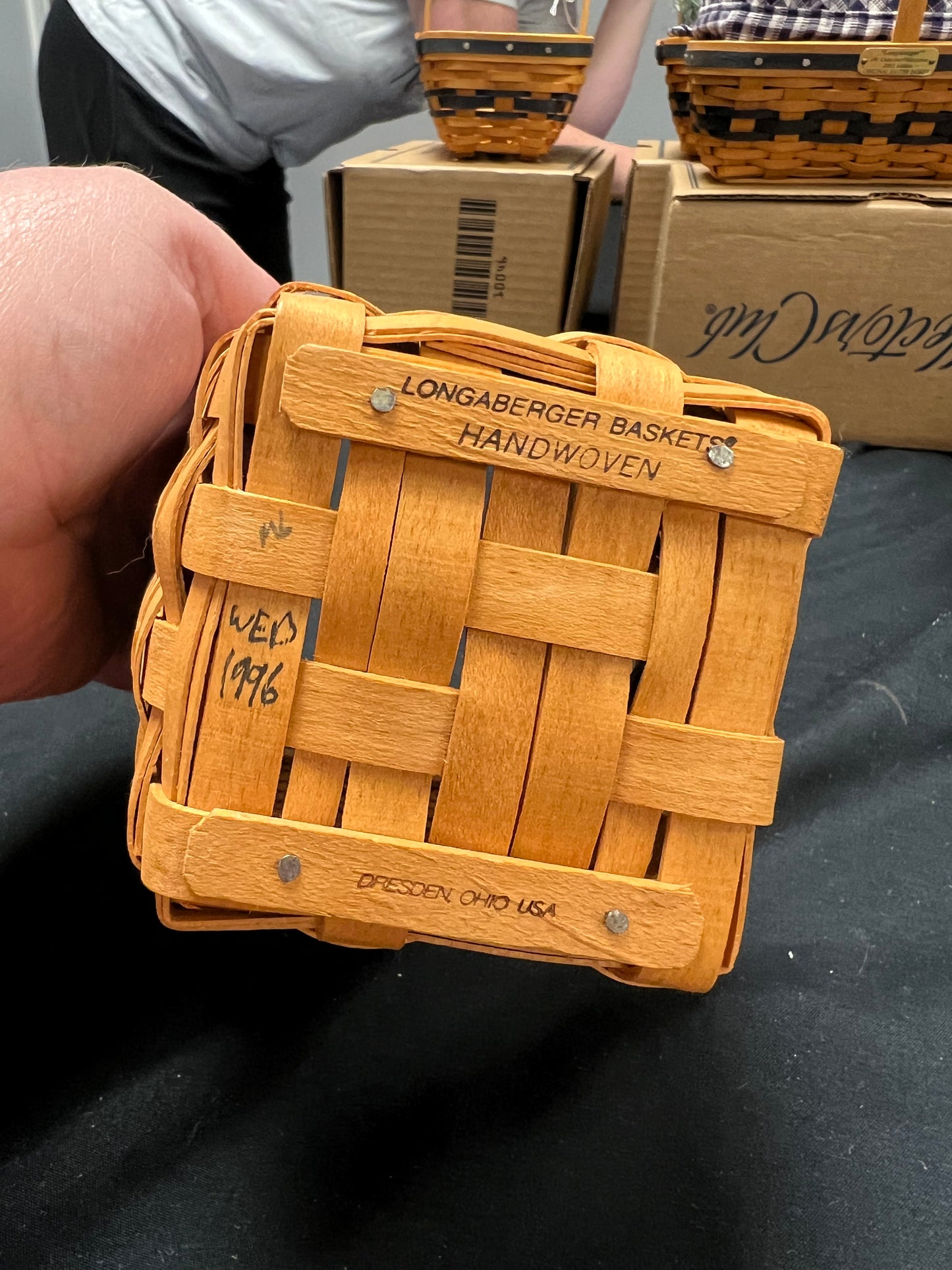 Longaberger J.W. Collection Miniature 1997 Edition Waste Basket