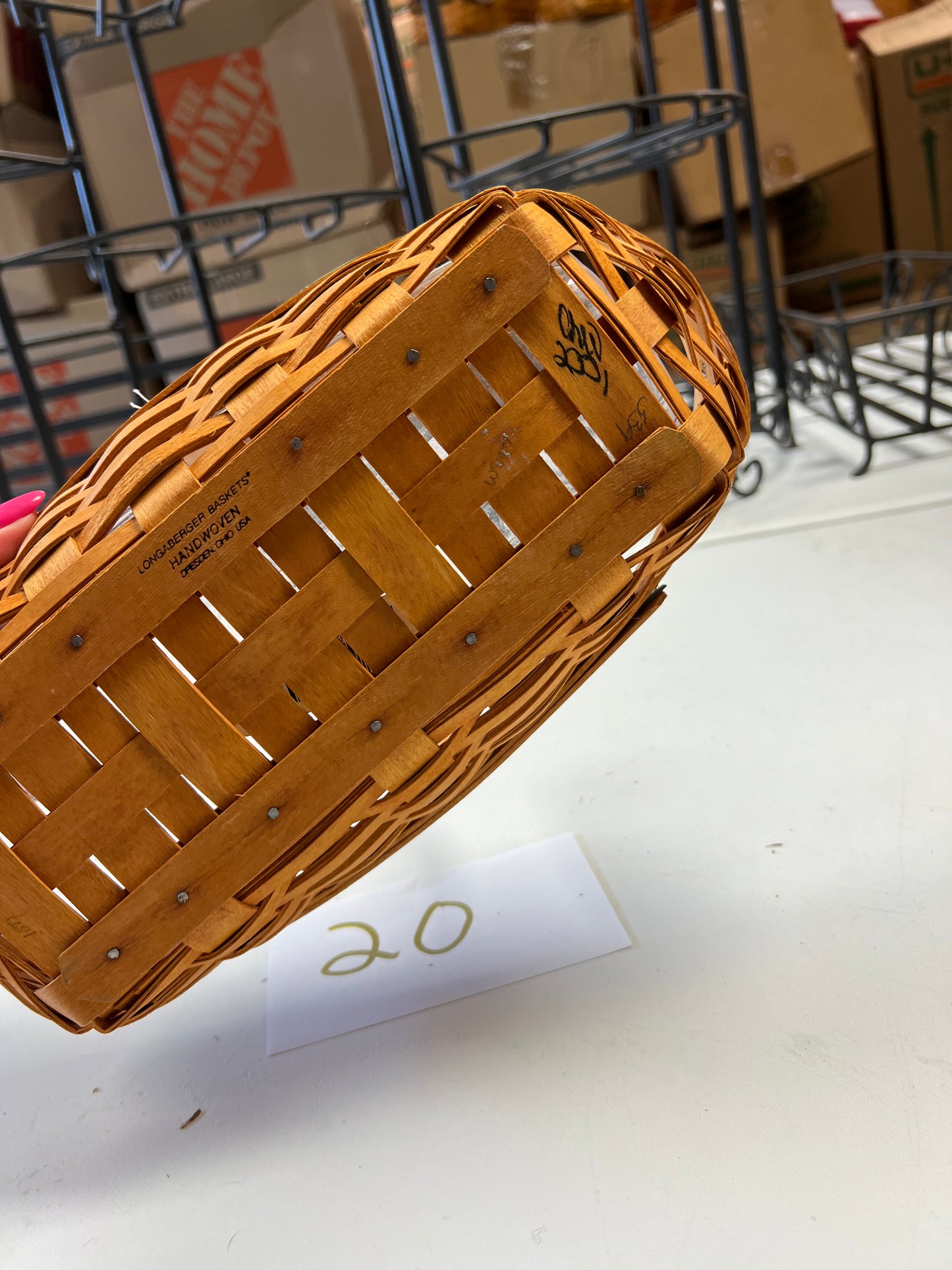 Longaberger peony basket with protector