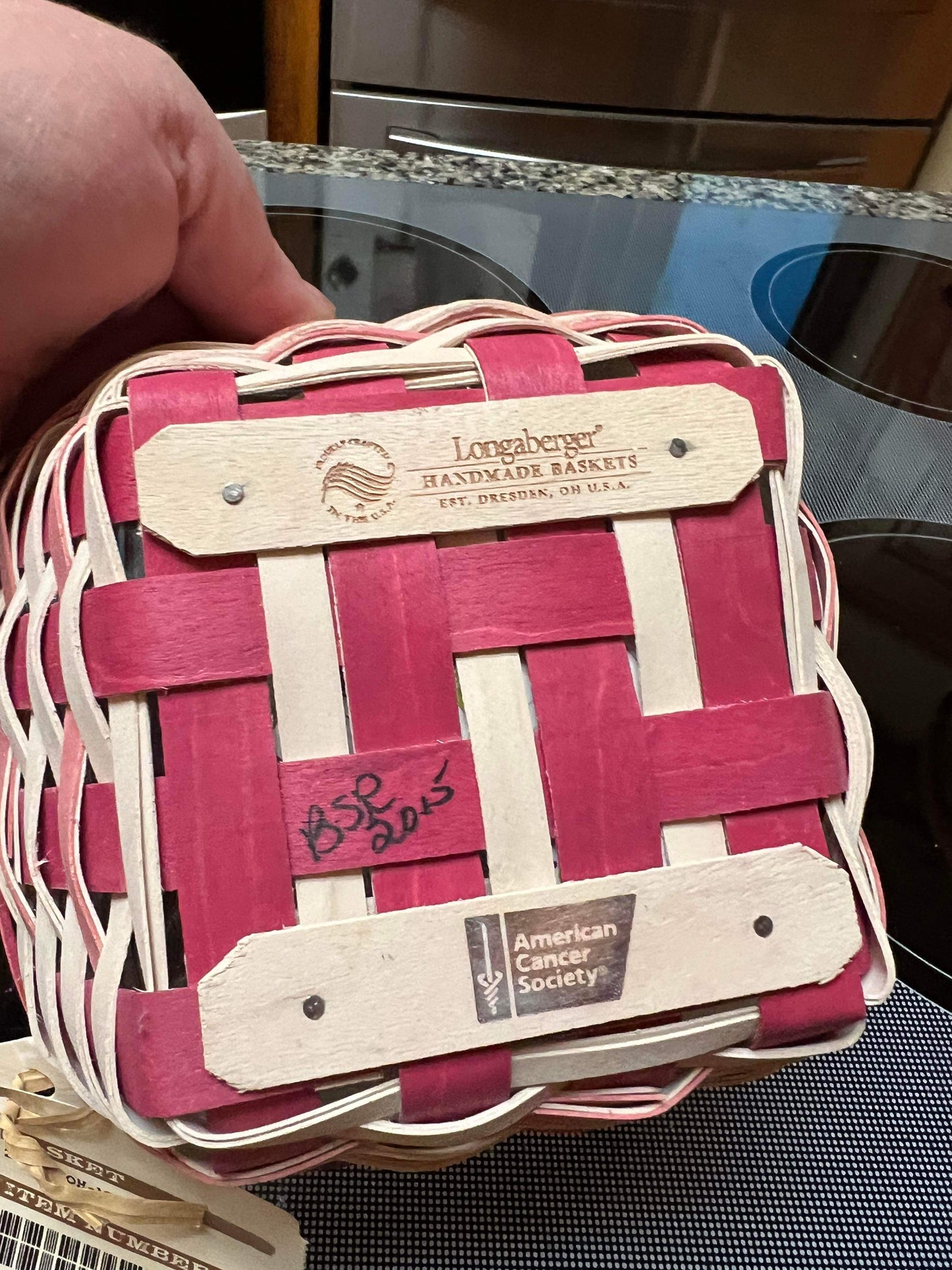 Longaberger 2015 Horizon Of Hope Basket with Protector