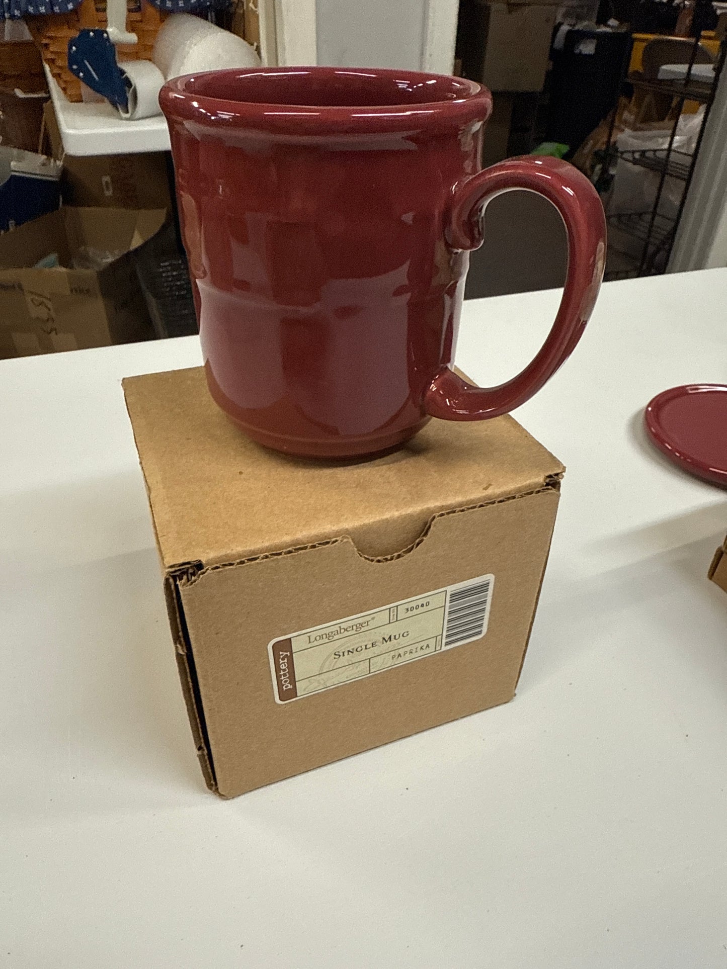 Longaberger mug in paprika (may not be in box)