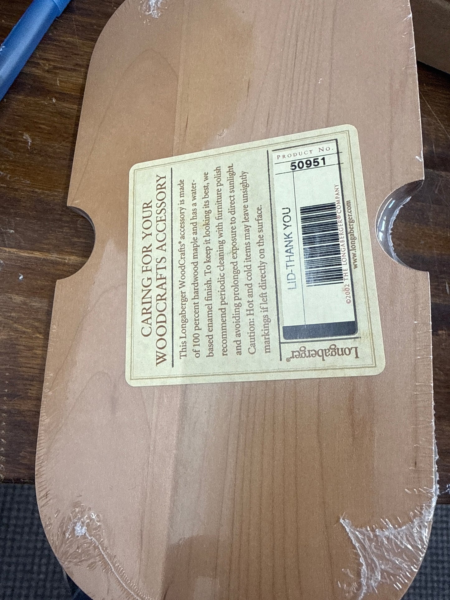 Longaberger thank you lid